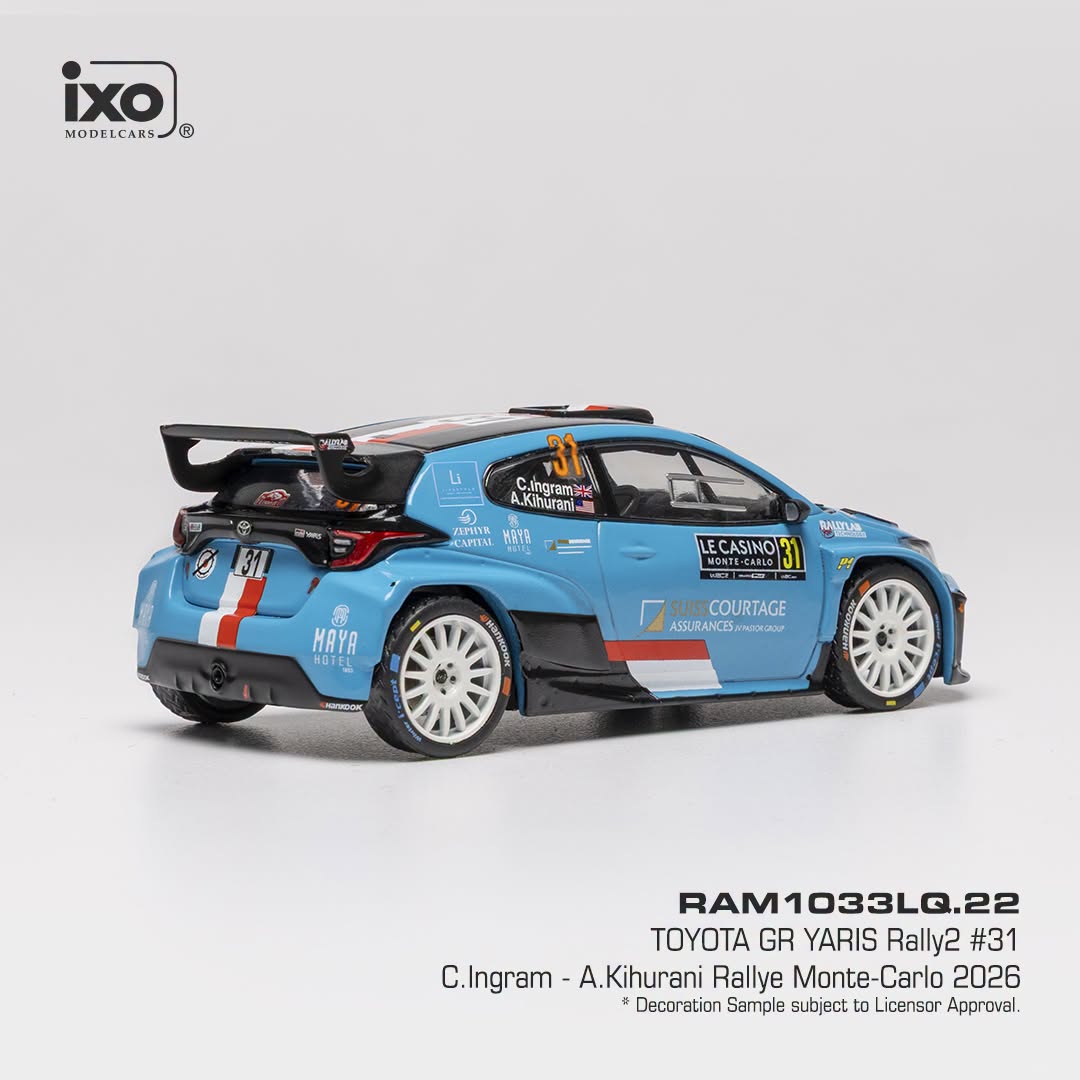 Toyota GR Yaris Rally2 #31 Ingram/Kihurani Rally Monte Carlo 2026 1:43 Ixo Models