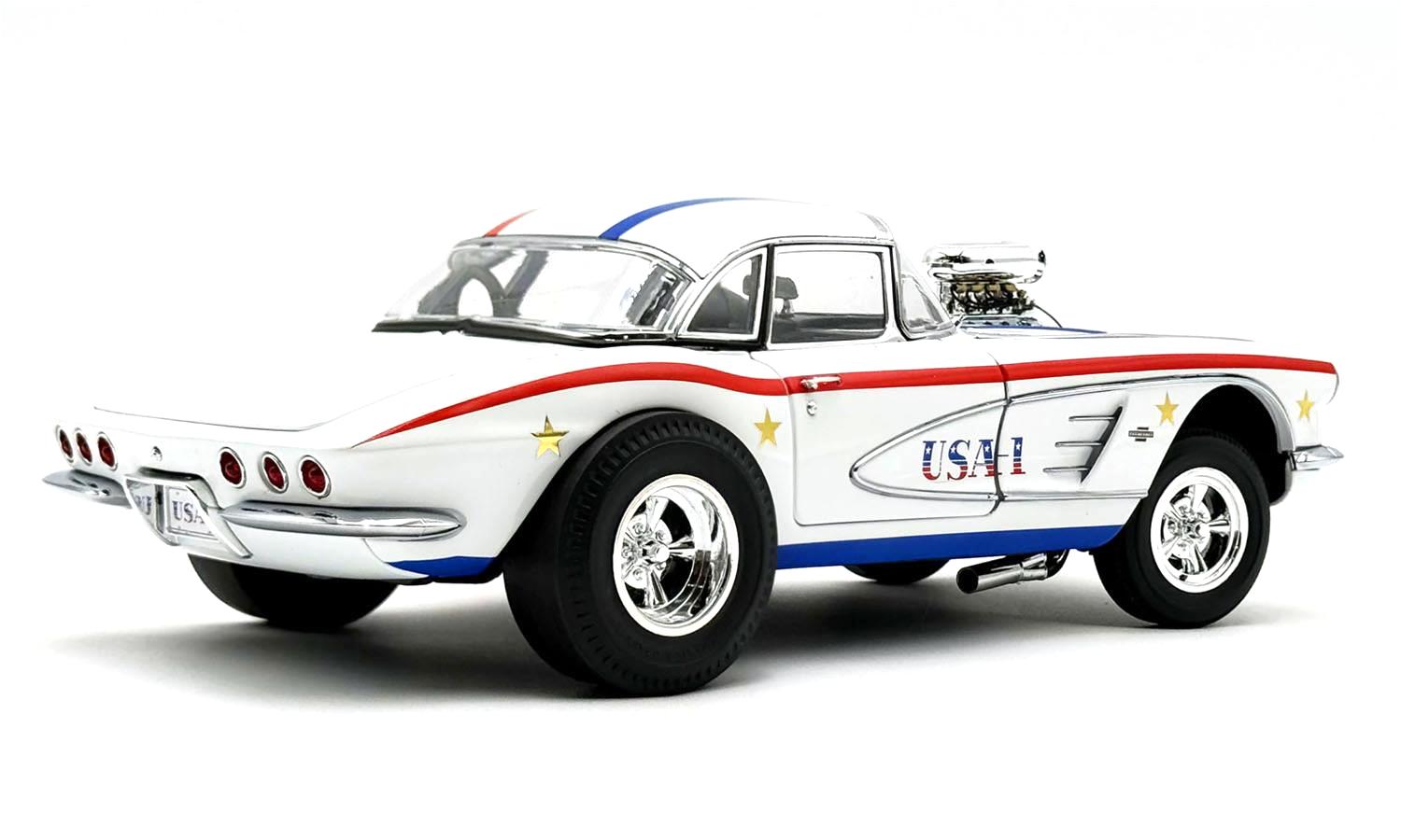 Chevrolet Corvette Gasser USA 1961 white 1:18 Acme Diecast