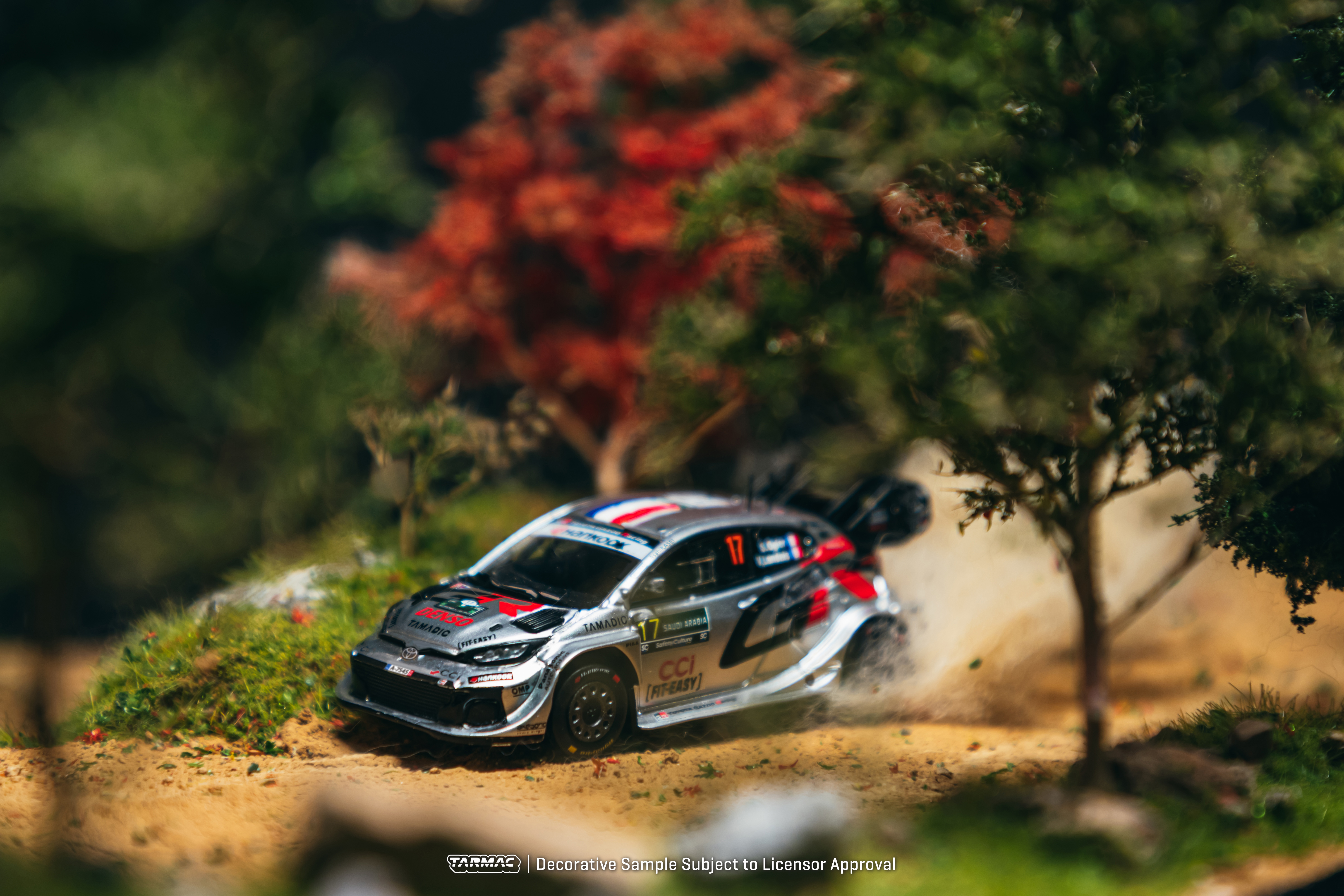 Toyota GR YARIS Rally1 HYBRID Toyota Gazoo Racing WRT #17 S.Ogier/V.Landais Rally Saudi Arabia 2025 WRC World Champion 2025 1:64 Tarmac