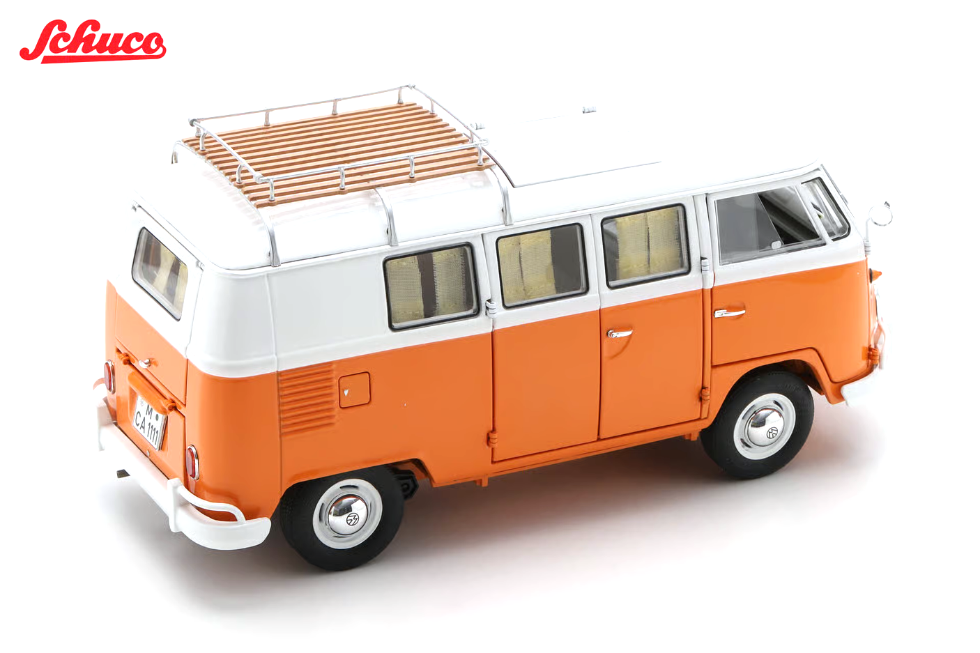 Volkswagen T1 Campingbus orange/white 1:18 Schuco