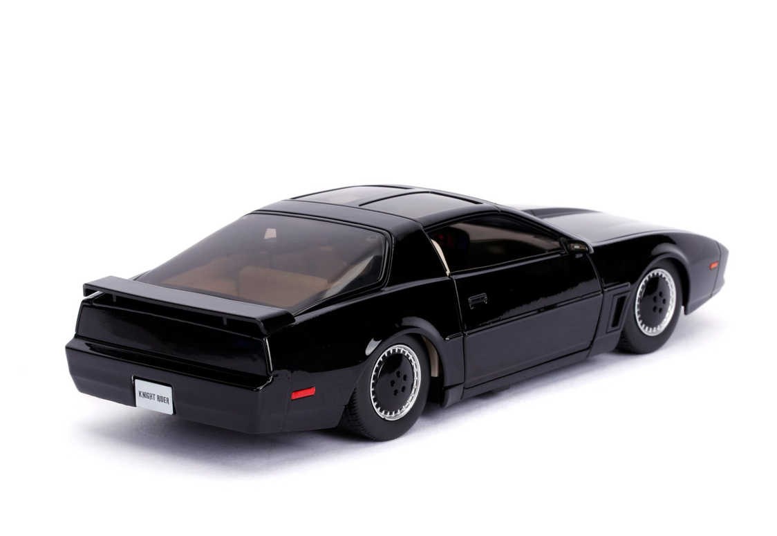 Pontiac Firebird Knightrider KITT with Working Lights on the Front Hood 1982 black 1:24 Jada Toys