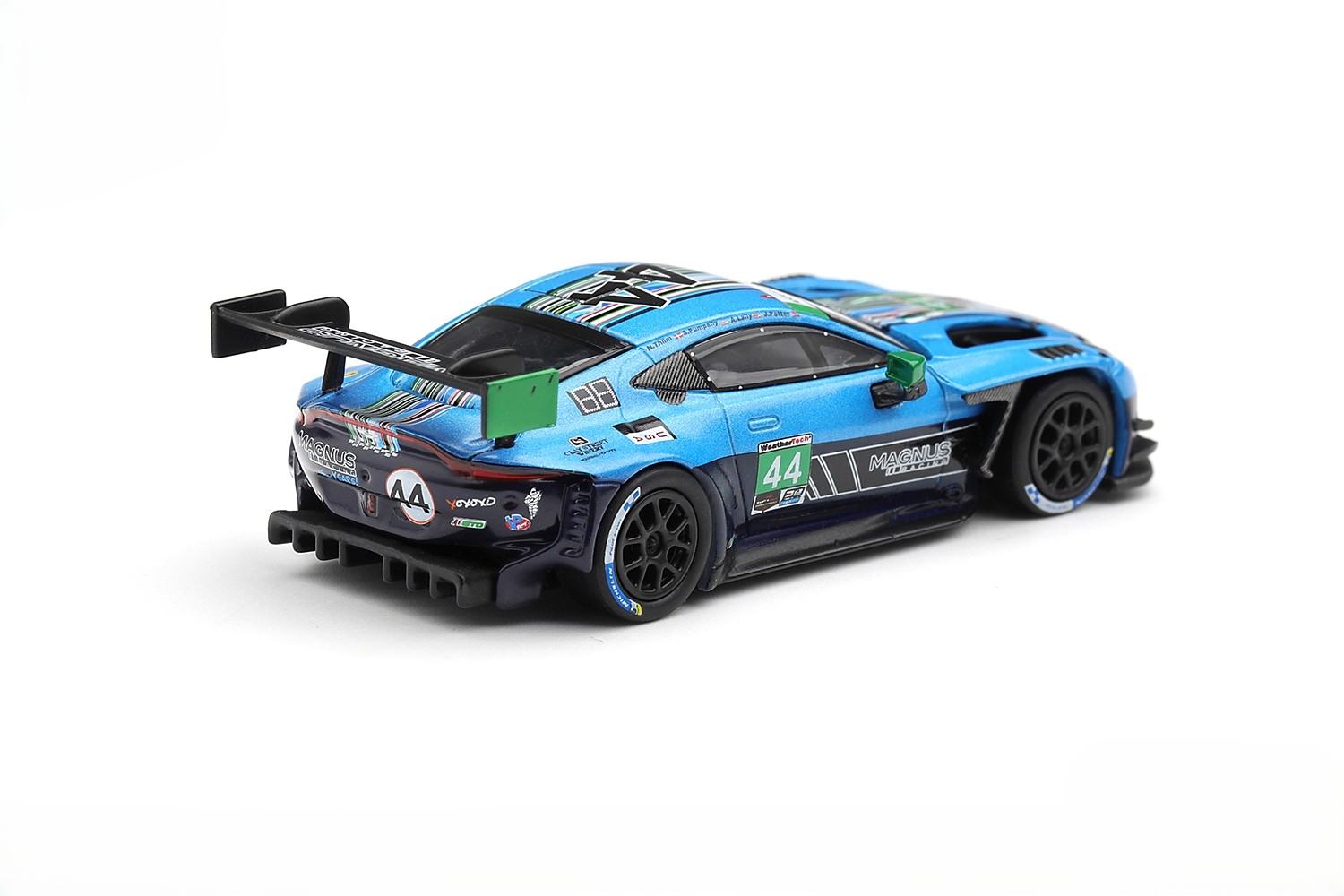 Aston Martin Vantage GT3 EVO Magnus Racing #44 A.Lally/J.Potter/S.Pumpelly/N.Thiim 24H Daytona 2025 1:64 Mini GT
