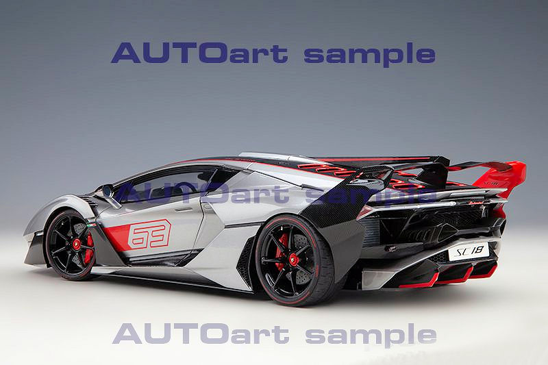 Lamborghini SC18 Alston 2019 grigio titans/red accents 1:18 AUTOart