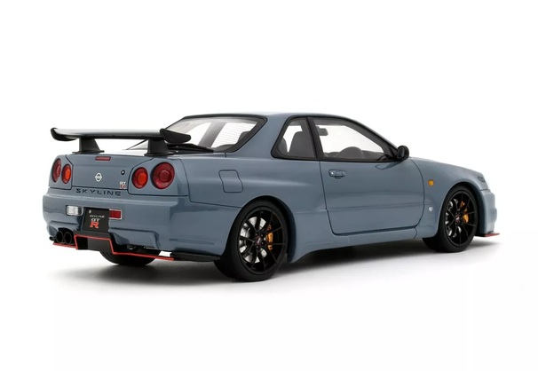 Nissan Skyline GT-R BNR34 with Body Kit 2025 stealth grey 1:18 OttOmobile
