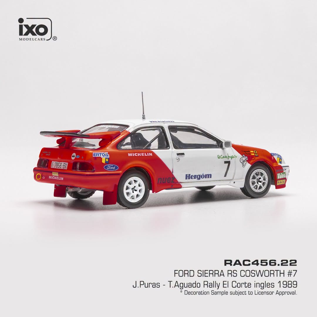 Ford Sierra RS Cosworth #7 J.Puras/T.Aguado Rally El Corte Ingles 1989 1:43 Ixo Models