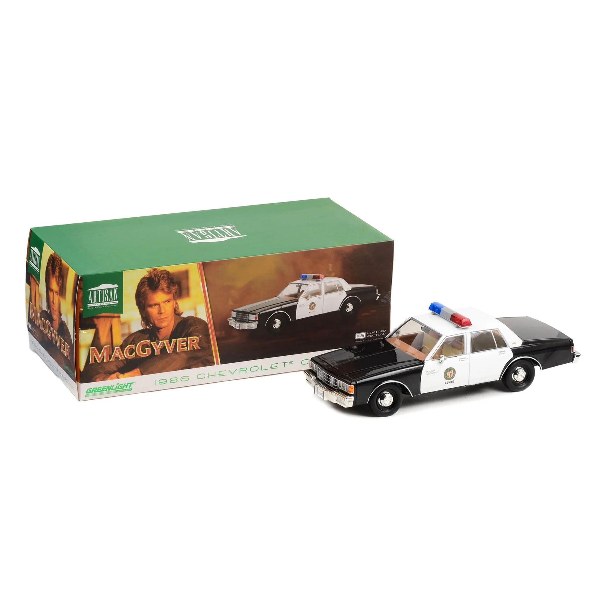 Chevrolet Caprice Los Angeles Police Department *MacGyver 1985-92 TV series* 1986 1:18 Greenlight