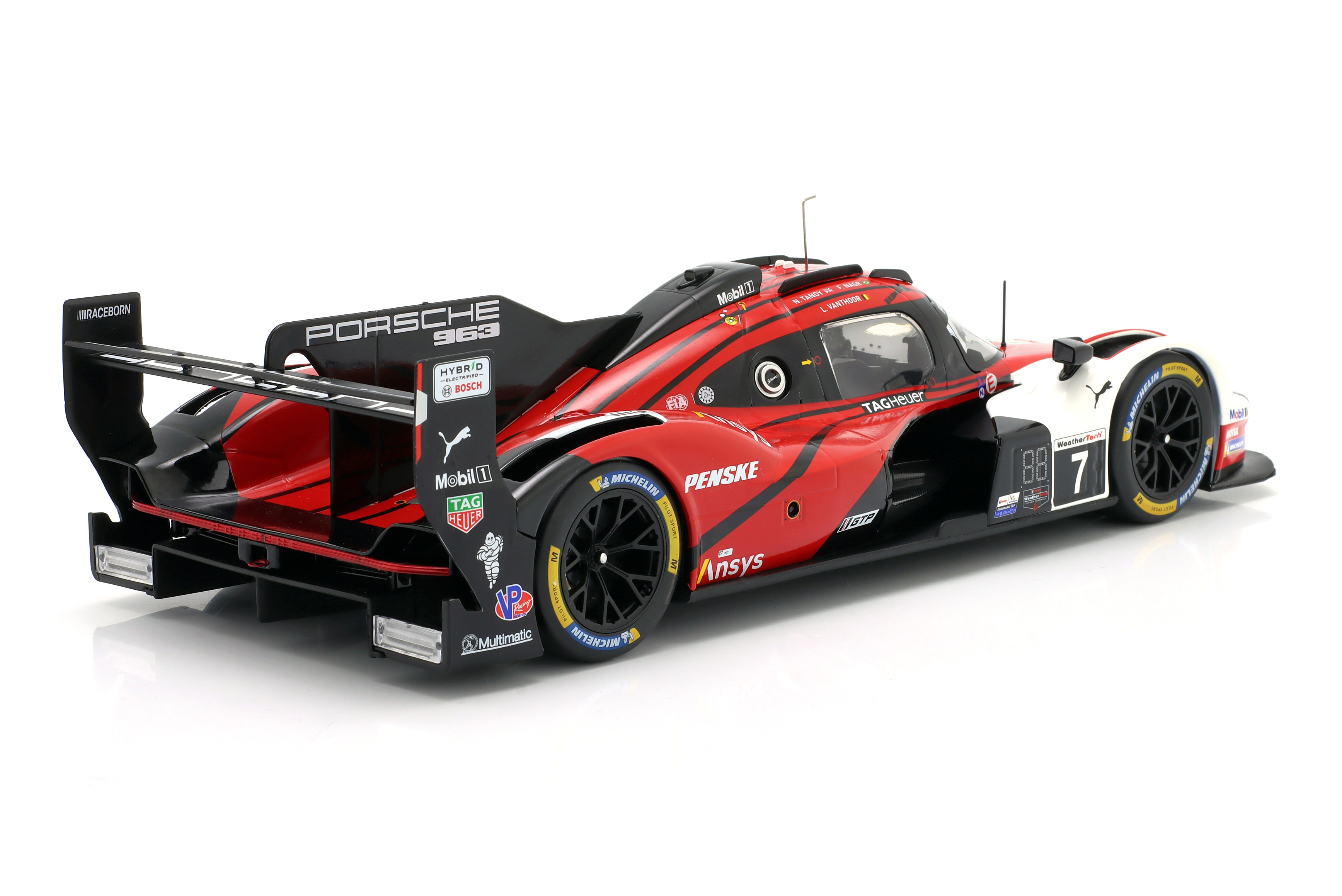 Porsche 963 Penske Motorsport #7 Nasr/Tandy/Vanthoor 12H Sebring 2025 1:18 Ixo Models