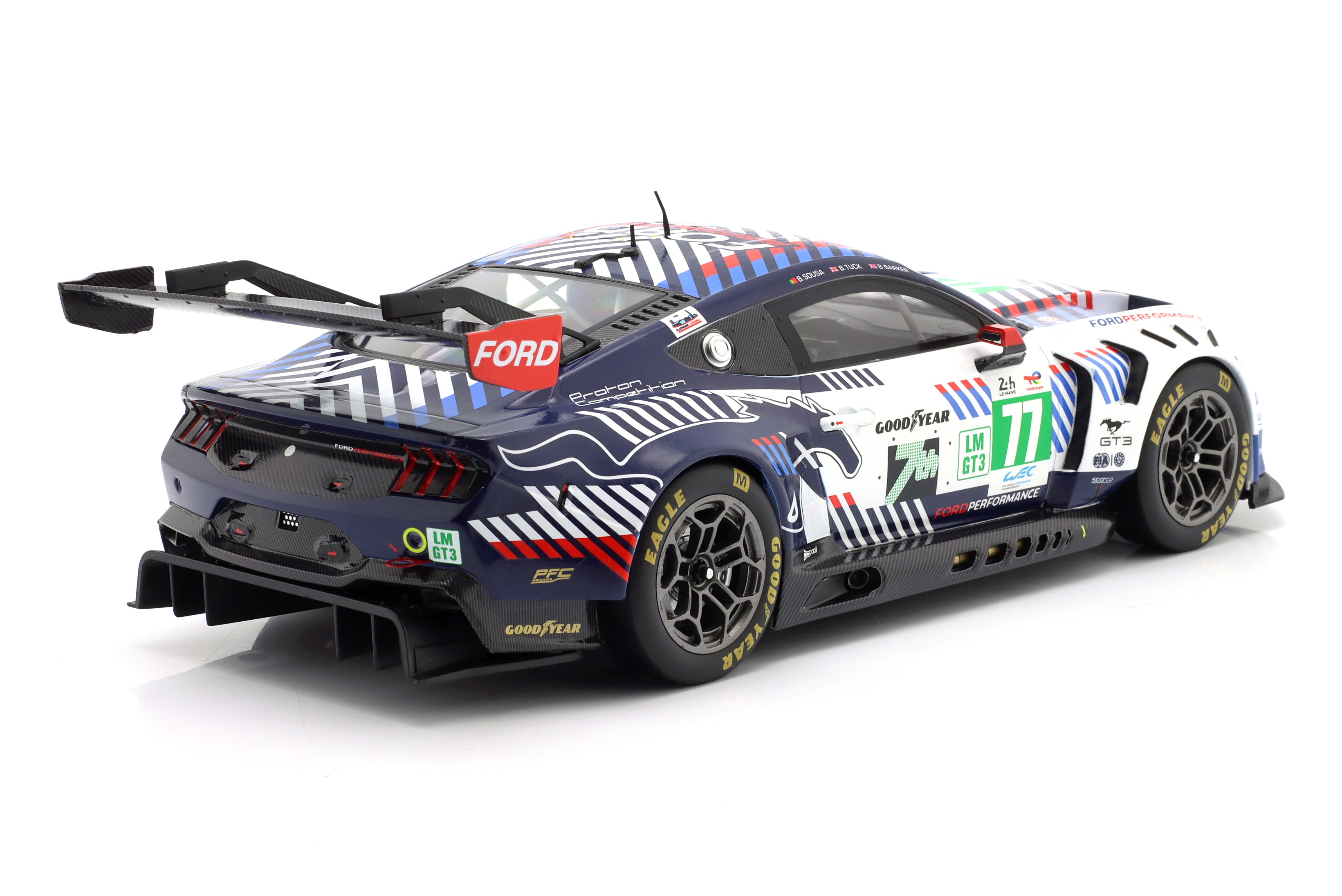 Ford Mustang GT3 Proton Competition #77 Barker/Sousa/Tuck 24H Le Mans 2025 1:18 Ixo Models