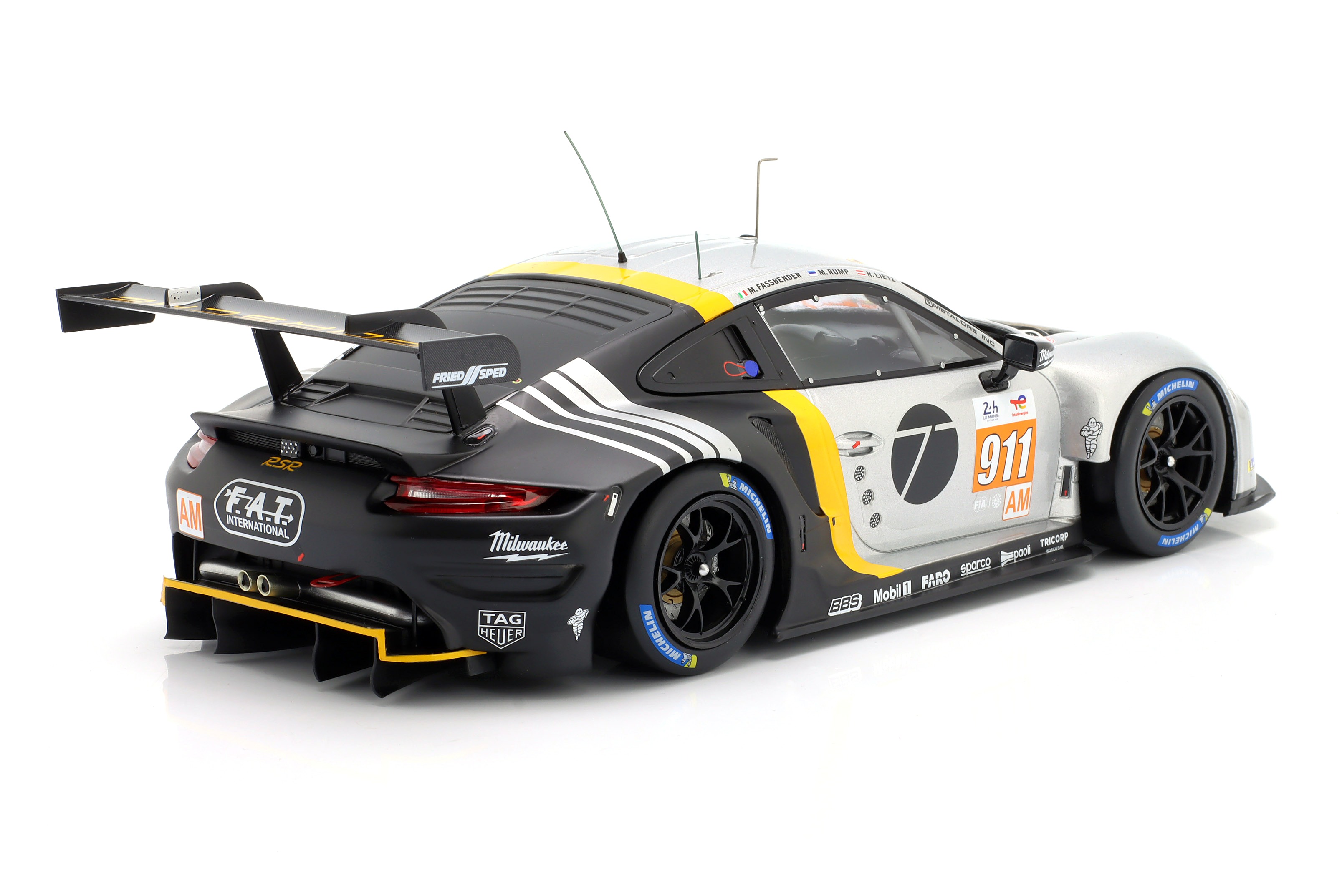 Porsche 911 RSR-19 #911 Fassbender/Lietz/Rump 24H Le Mans 2023 1:18 Ixo Models