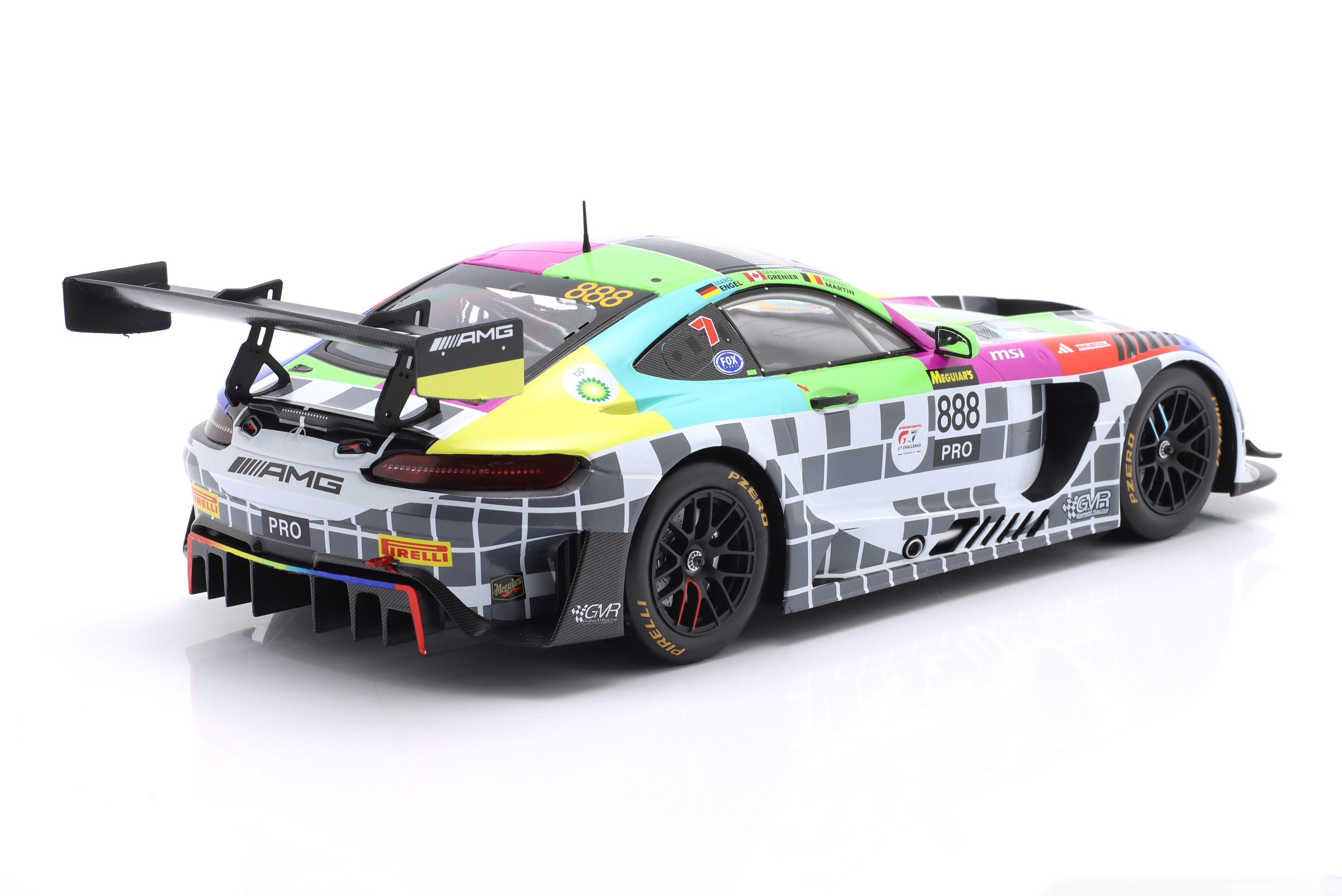 Mercedes-Benz AMG GT3 EVO Team GMR #888 Engel/Martin/Grenier 12H Bathurst 2025 1:18 Ixo Models