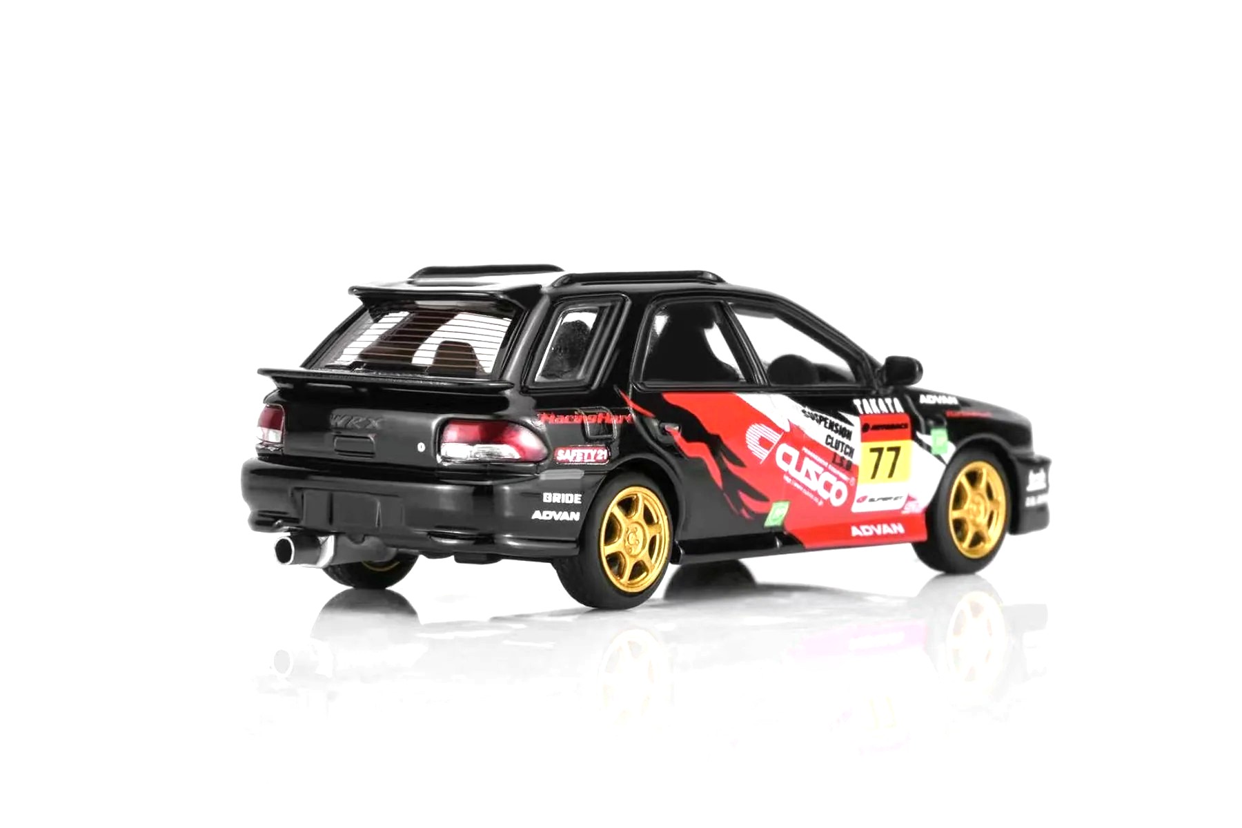 Subaru Impreza VI WRX STi SW Station Wagon #77 Cusco Livery 2003 black 1:64 Motorhelix 