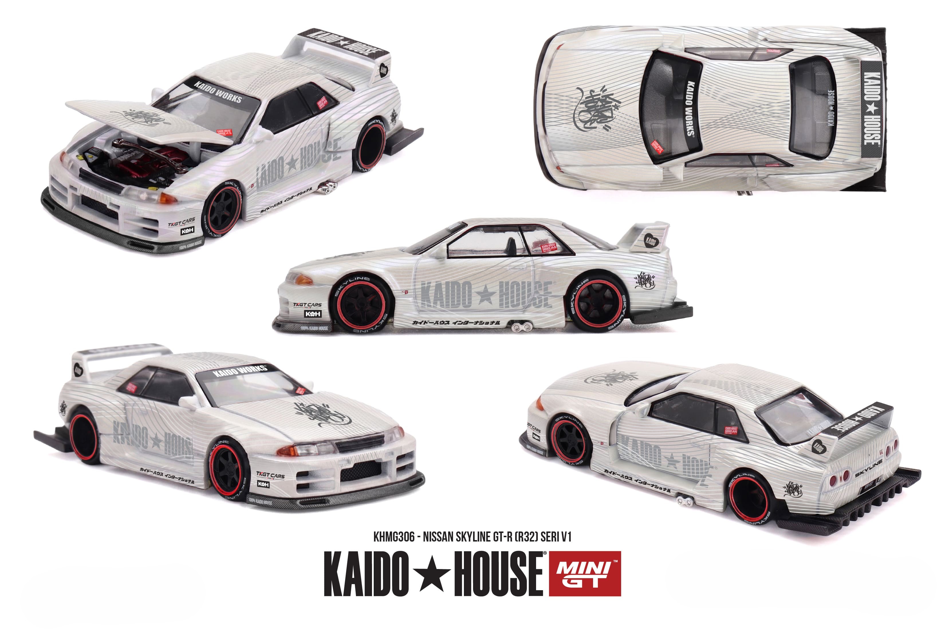 Nissan Skyline GTR (R32) SERI V1 1989 white 1:64 Mini GT