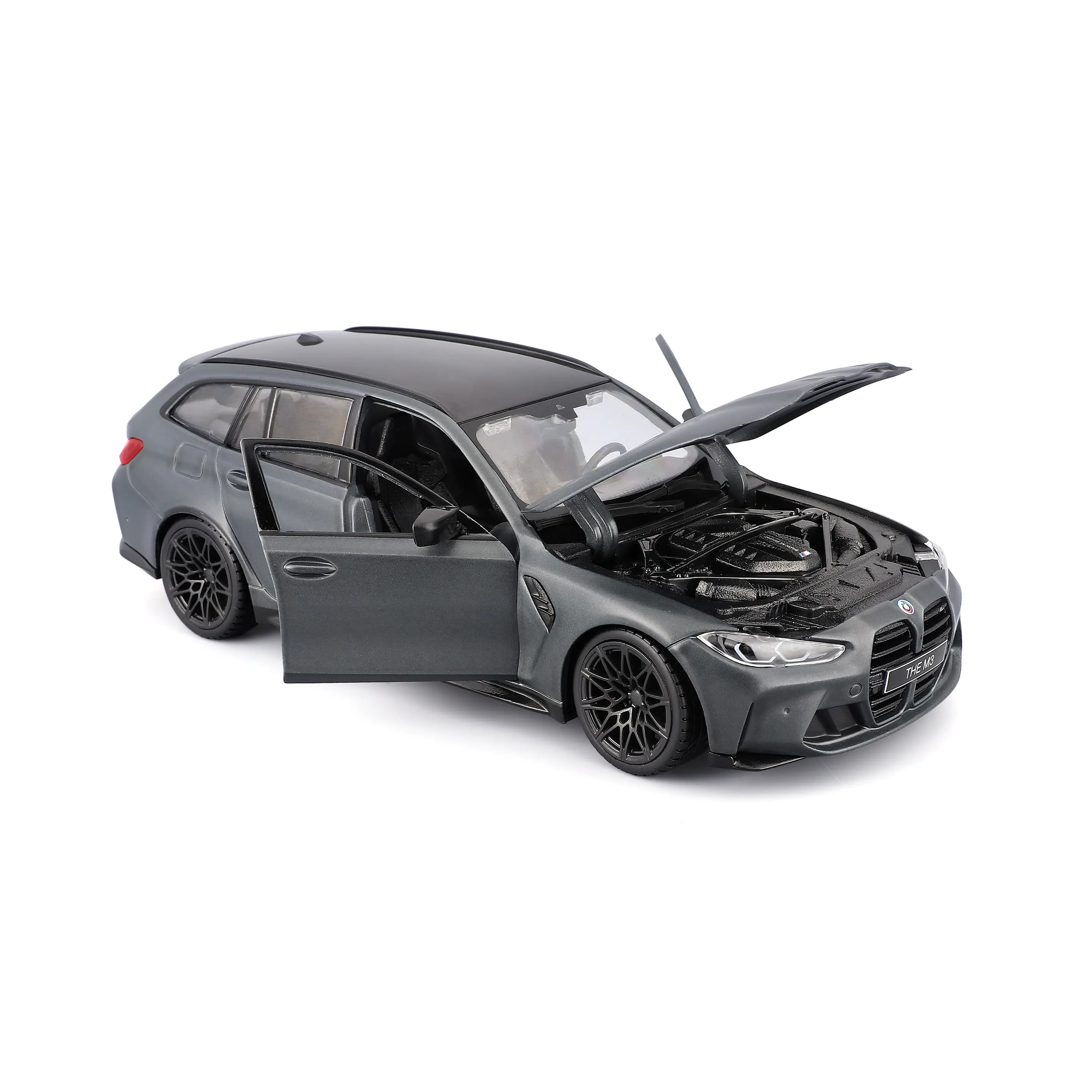 BMW M3 Touring 2023 matt grey 1:24 Bburago
