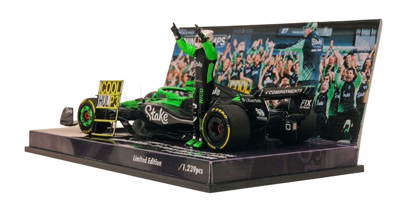 Stake F1 Team Kick Sauber C45 #21 N.Huelkenberg 3rd Silverstone GP 2025 1st Career Podium 1:43 Minichamps