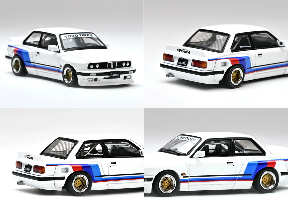 BMW E30 Pandem Rocket Bunny white 1:64 Inno Models