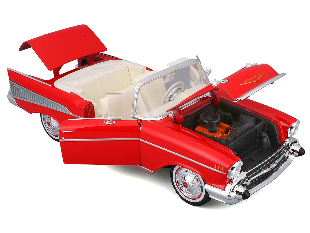 Chevrolet Bel Air Cabriolet 1957 red 1:18 Maisto