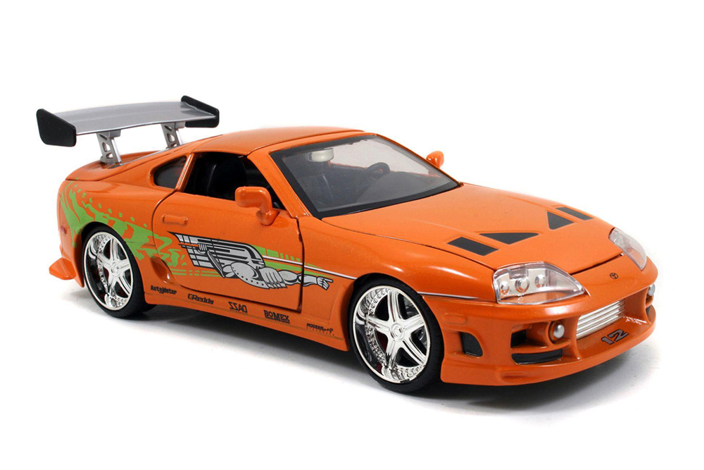 Brian's Toyota Supra 1995 Fast & Furious orange 1:24 Jada Toys