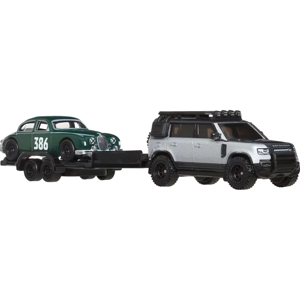 Jaguar MK1 & Land Rover Defender 110 2023 *Team Transport #74* 1:64 HotWheels