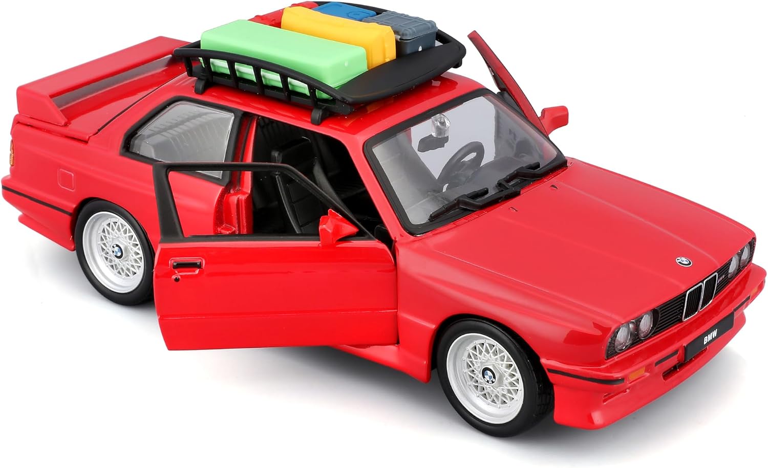 BMW M3 + Roof Rack red 1:24 Bburago