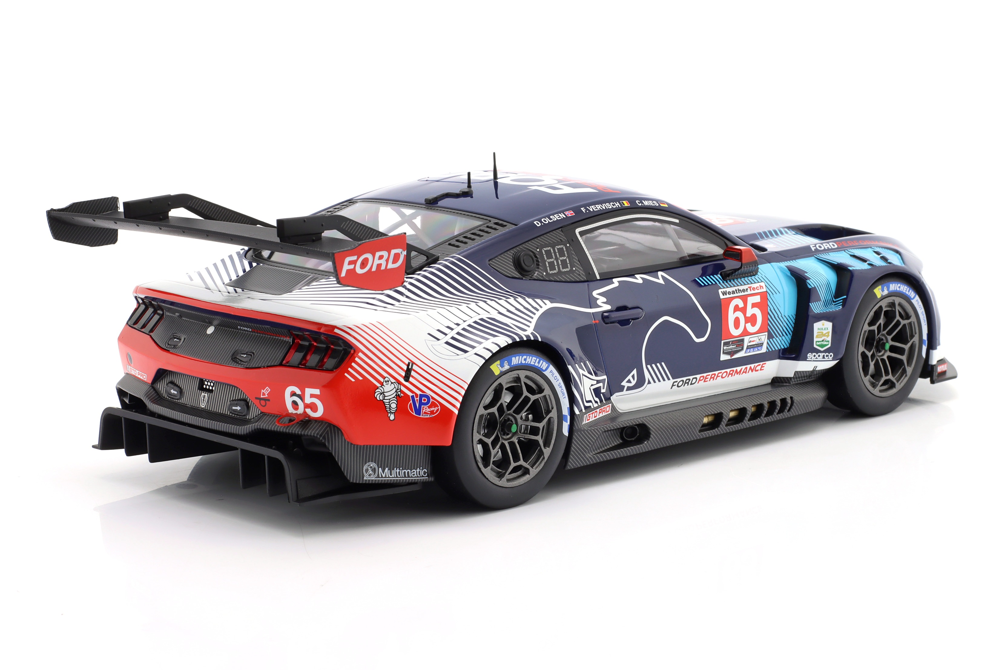 Ford Mustang GT3 #65 Mies/ Olsen/ Vervisch Winner GTD-Pro 24H Daytona 2025 1:18 Ixo Models