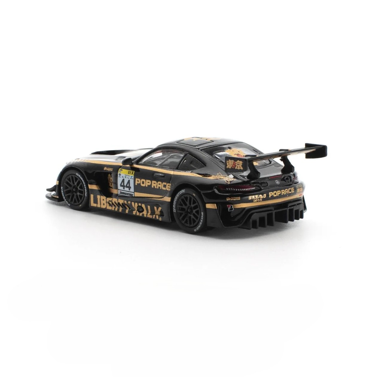 Mercedes-Benz AMG GT3 EVO LBWK black/gold 1:64 Pop Race
