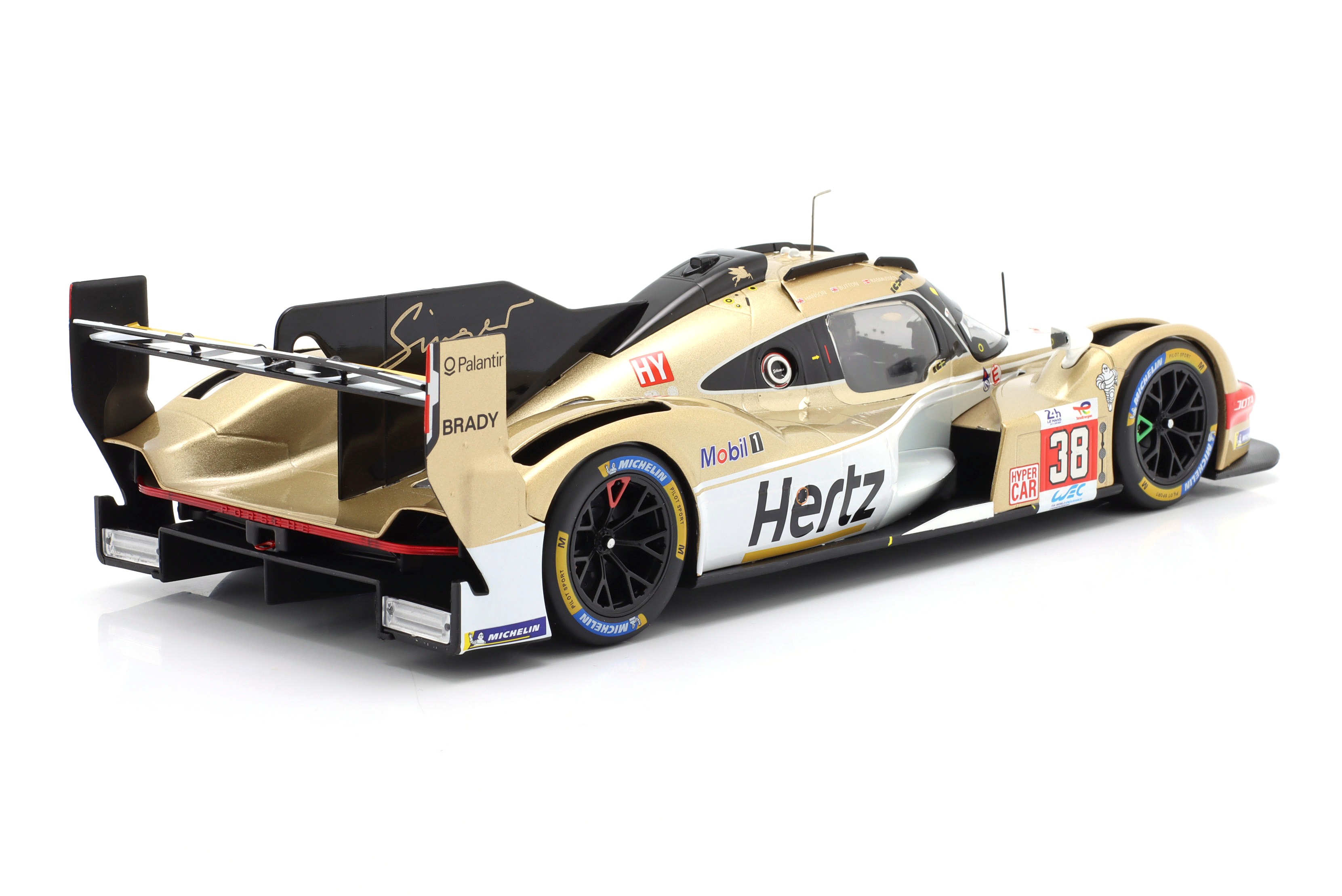 Porsche 963 Hertz Team Jota #38 Rasmussen/ Button/ Hanson 9th 24H Le Mans 2024 1:18 Ixo Models
