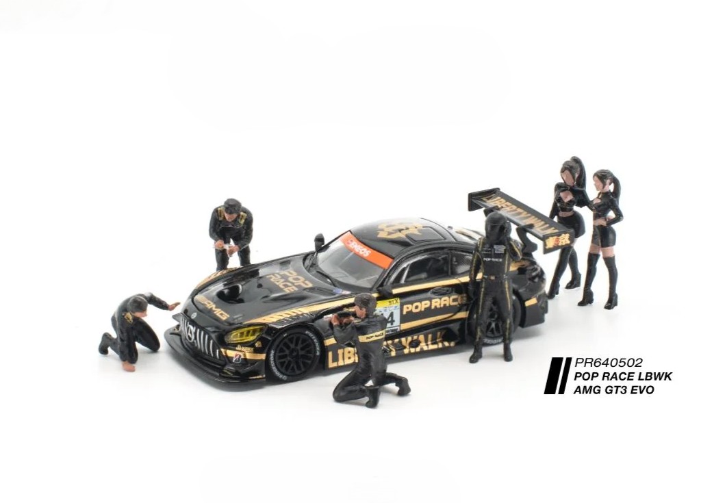 Figure Set: POP RACE Team Crew 1:64 Pop Race