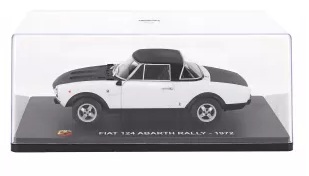 Fiat 124 Abarth Rally 1972 white/black 1:24 Hachette