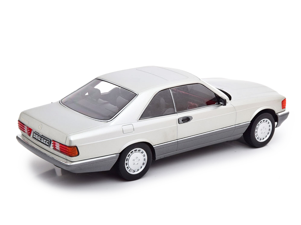 Mercedes-Benz 560 SEC C 126 1985 silver 1:18 KK Scale