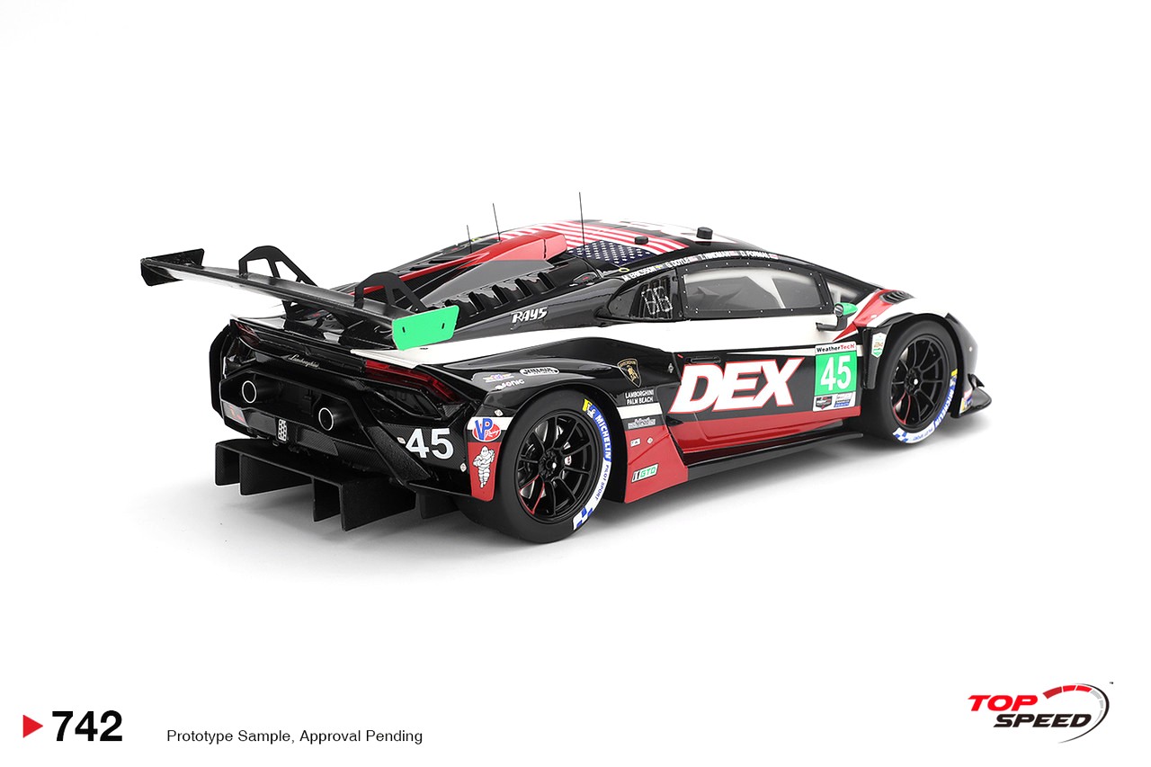 Lamborghini Huracan GT3 EVO2 Dex Wayne Taylor Racing #45 Formal/ Hindman/ Doyle/ Ericsson 24H Daytona 2026 1:18 TopSpeed Models