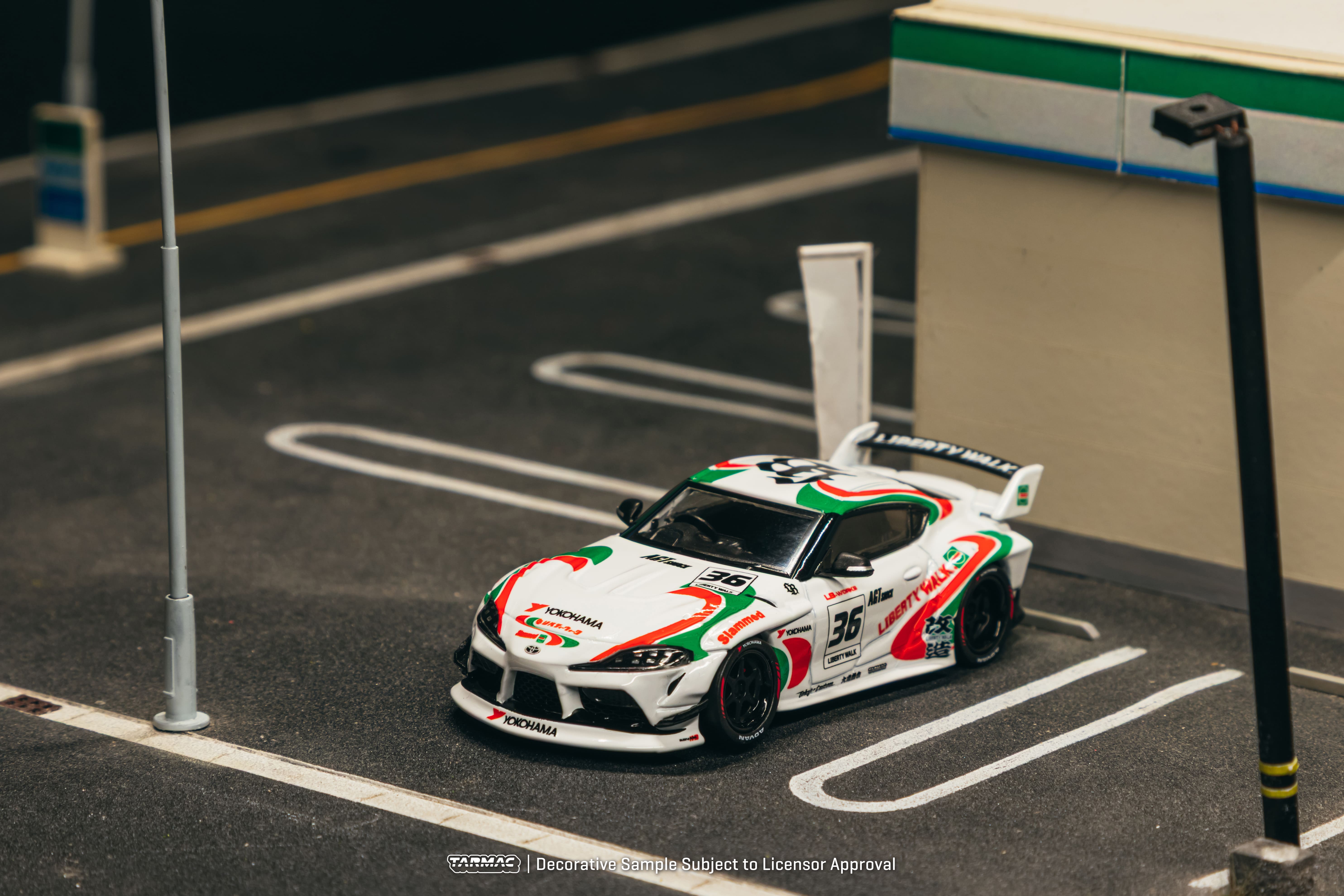 Toyota Supra (A90) LB-Works Castrol Tribute 2024 white/green/red 1:64 Tarmac