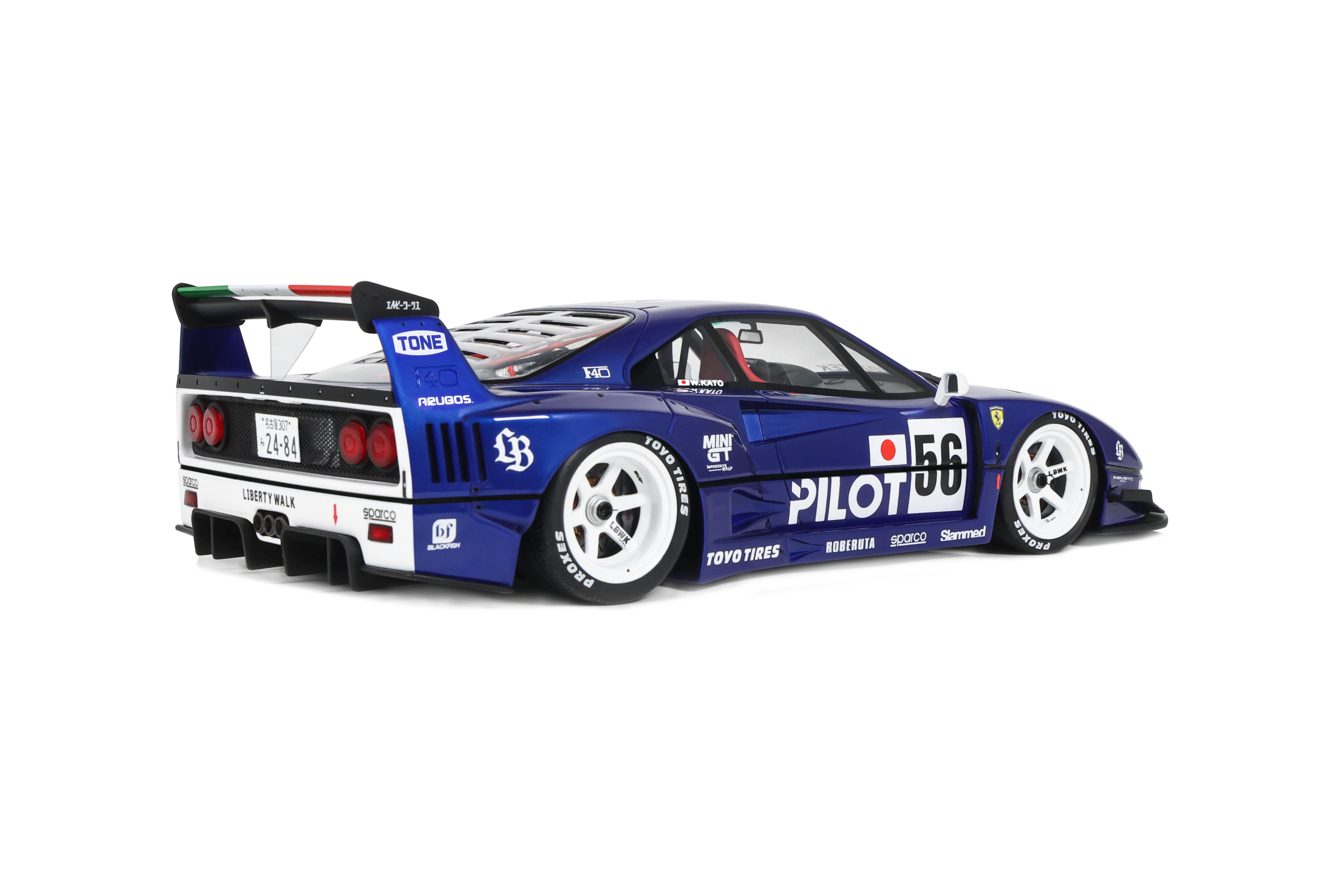 Ferrari F40 LB-Works 2024 metallic blue 1:18 OttOmobile