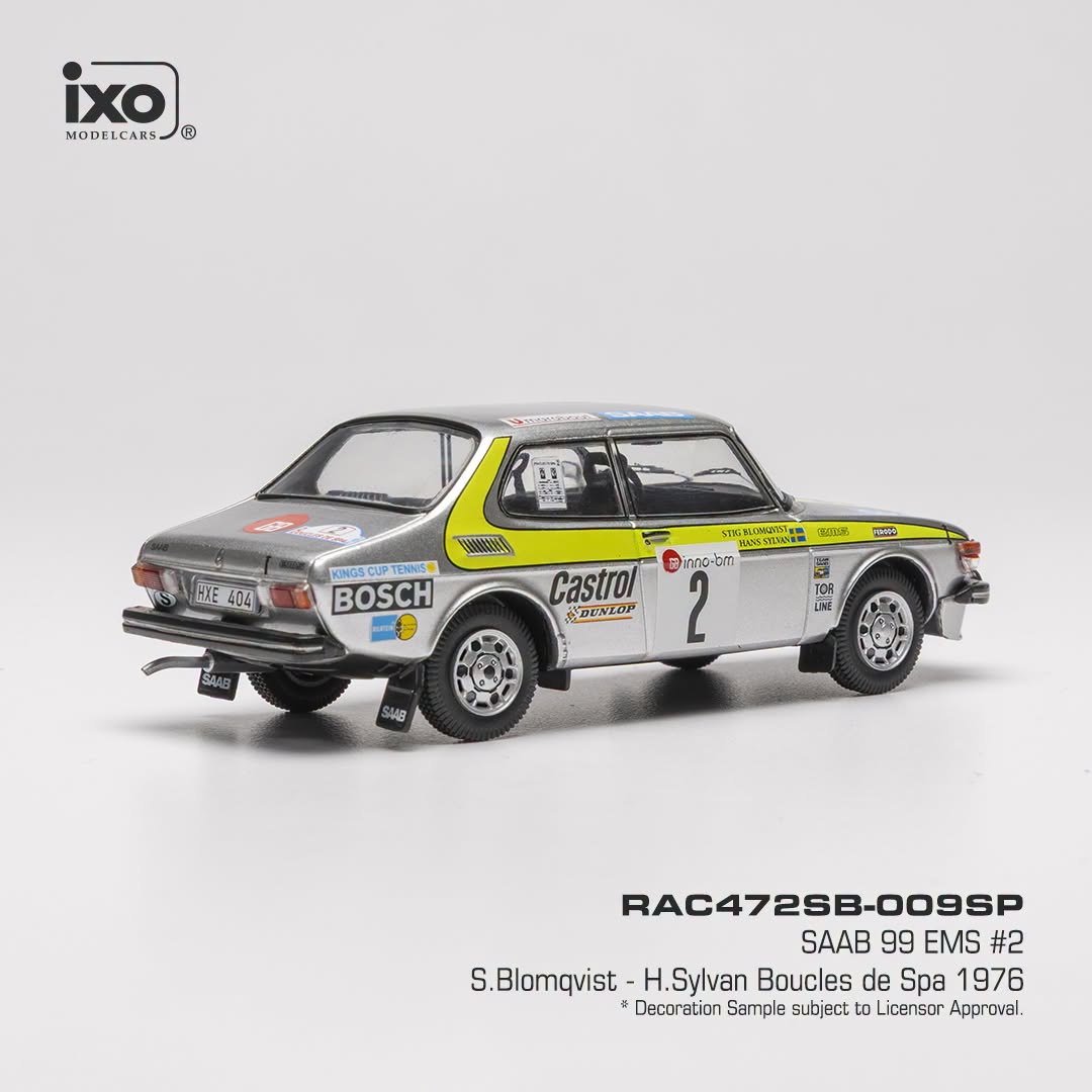 Saab 99 EMS # 2 Blomqvist/Sylvan Winner Rally Boucles de Spa 1976 1:43 Ixo Models