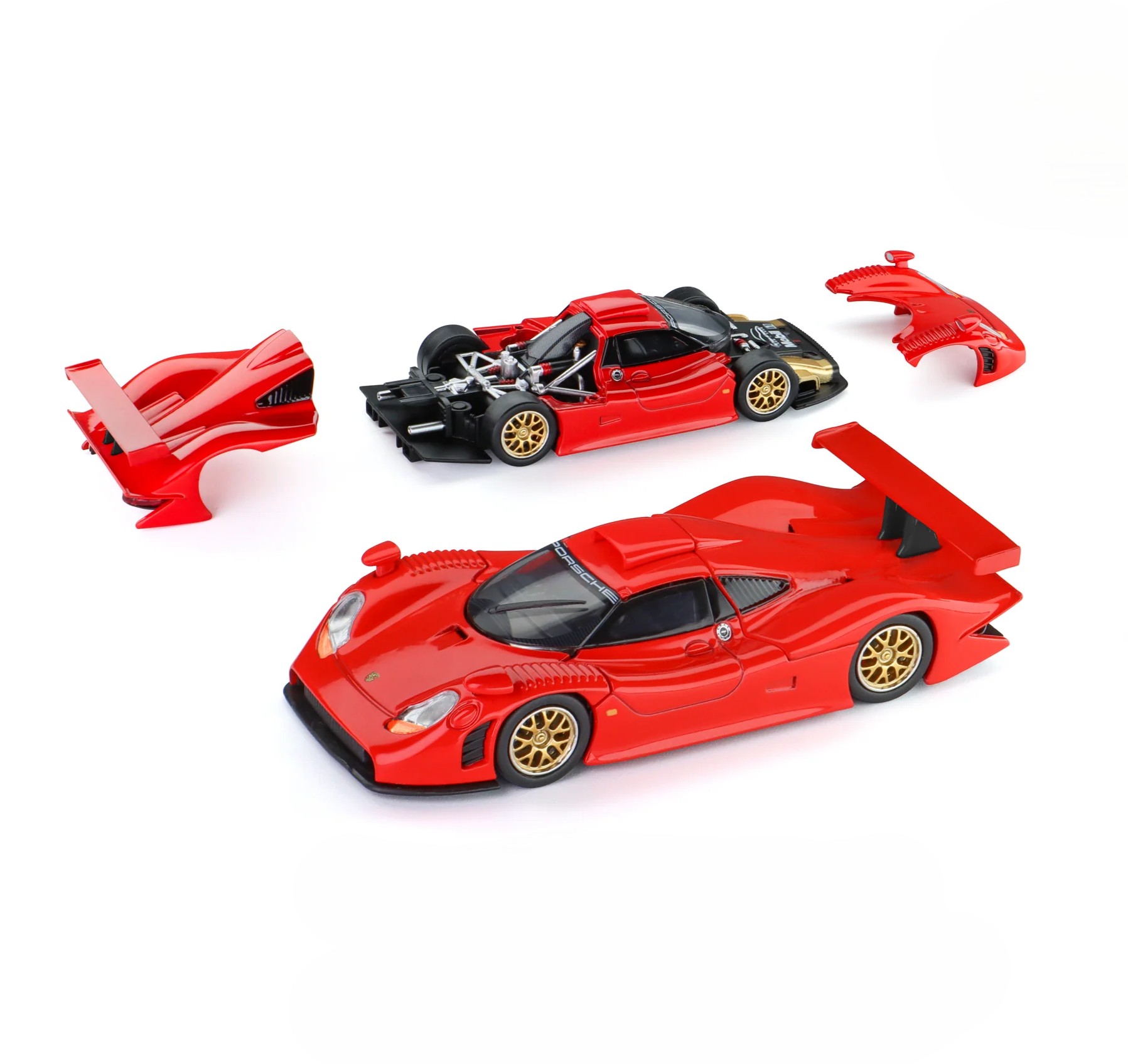 Porsche 911 GT1 1998 red 1:64 Trends Hobby