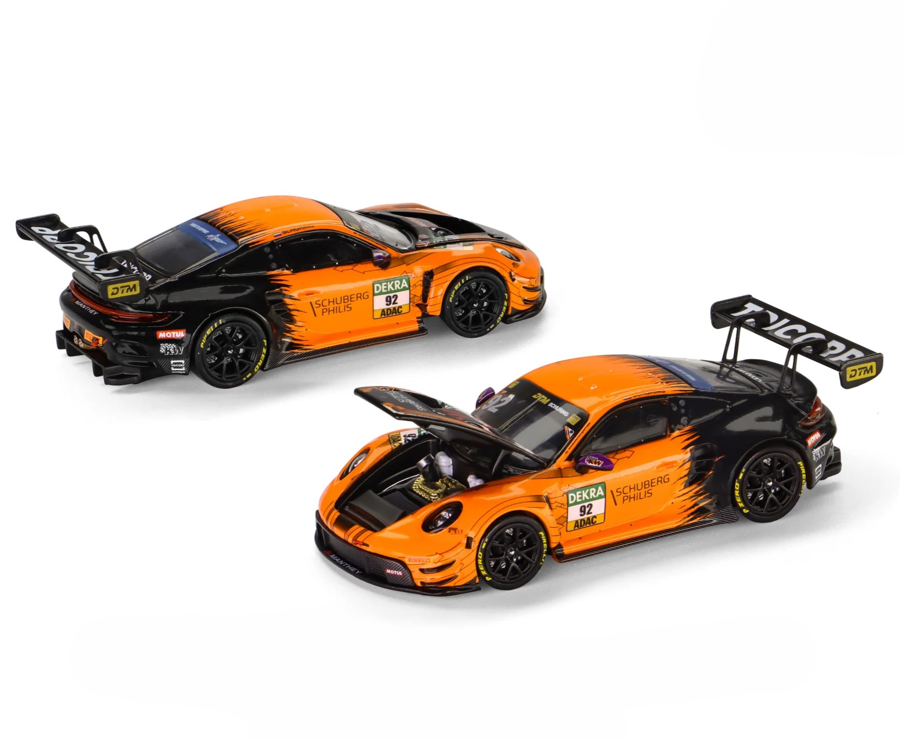 Porsche 911 GT3 R Manthey EMA #92 M.Schuring DTM 2025 orange/black 1:64 Trends Hobby