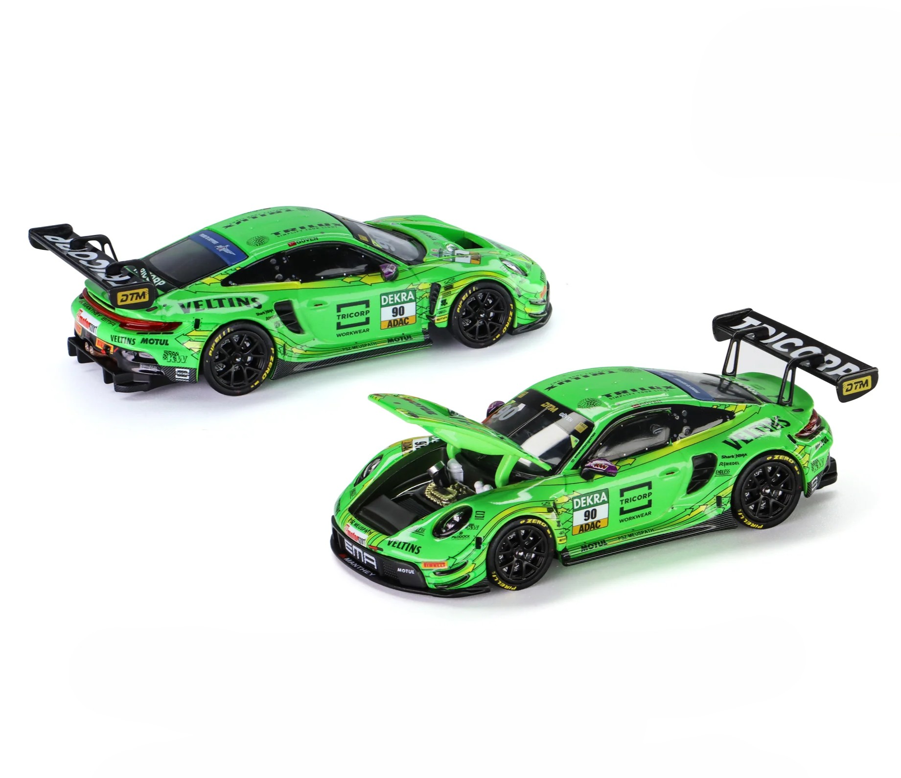 Porsche 911 GT3 R Manthey EMA #90 A.Güven DTM 2025 green 1:64 Trends Hobby