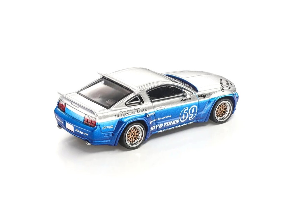 Ford Mustang Pandem Rocket Bunny moontech blue 1:64 ModelModel