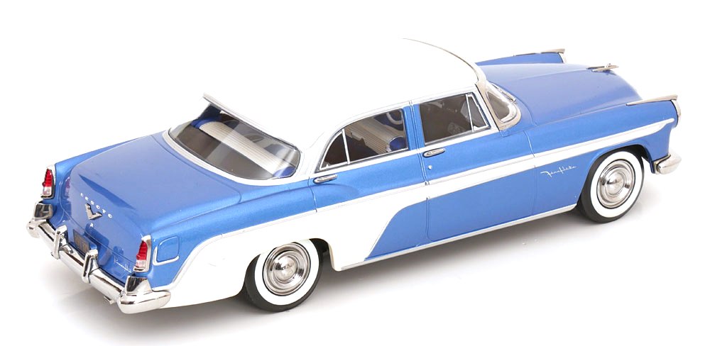 DeSoto Fireflite Sedan 1955 blue metallic/cream 1:18 KK Scale