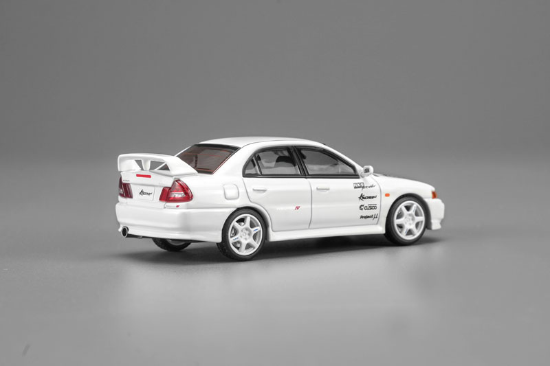 Mitsubishi Lancer GSR Evolution IV Turbo 1999 Kansai Livery white 1:64 Motorhelix 