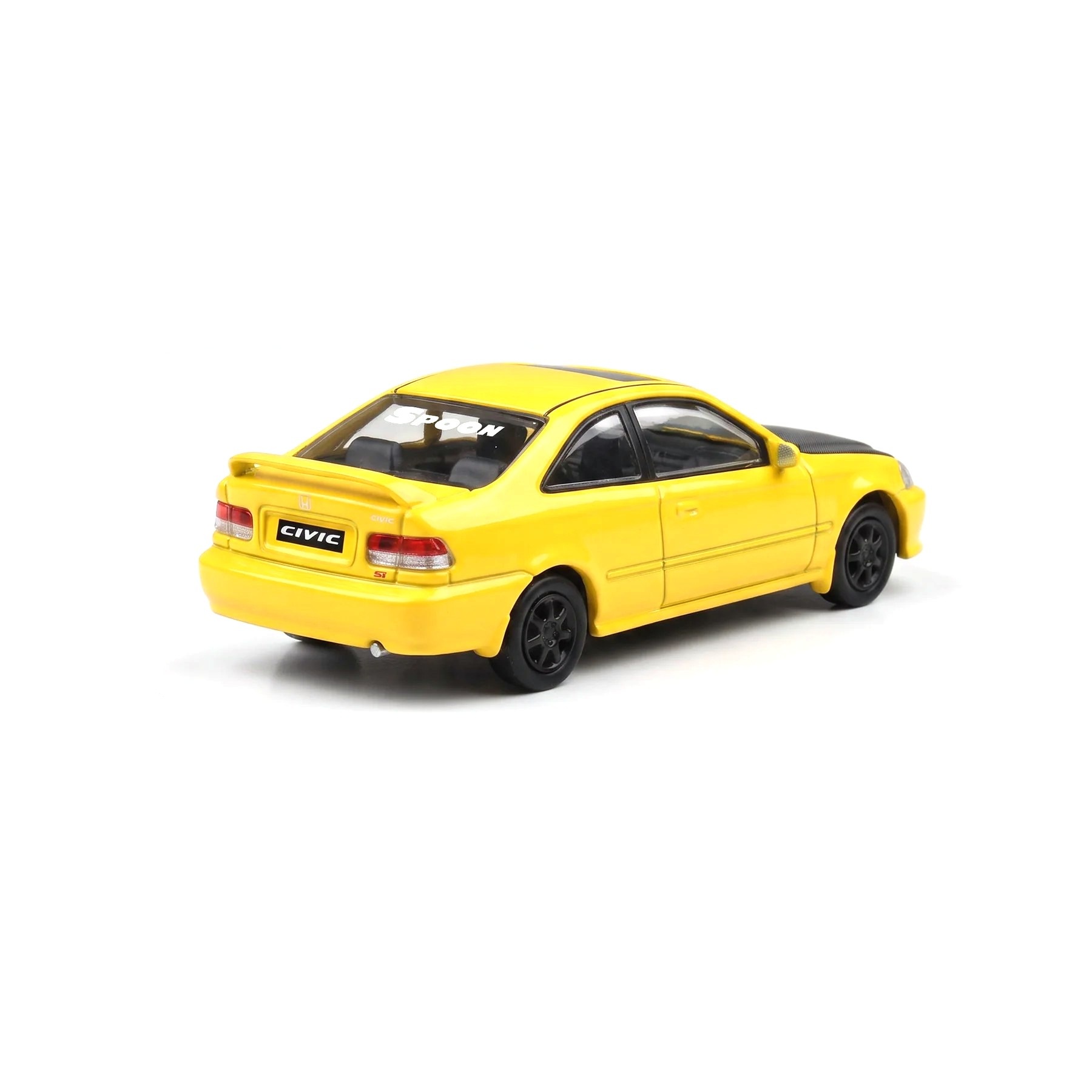 Honda Civic Si Coupe EM1 LHD 1999 carbon/yellow 1:64 Para64