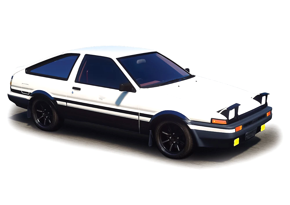 Toyota Sprinter Trueno (AE86) 1983 black/white 1:64 Ixo America