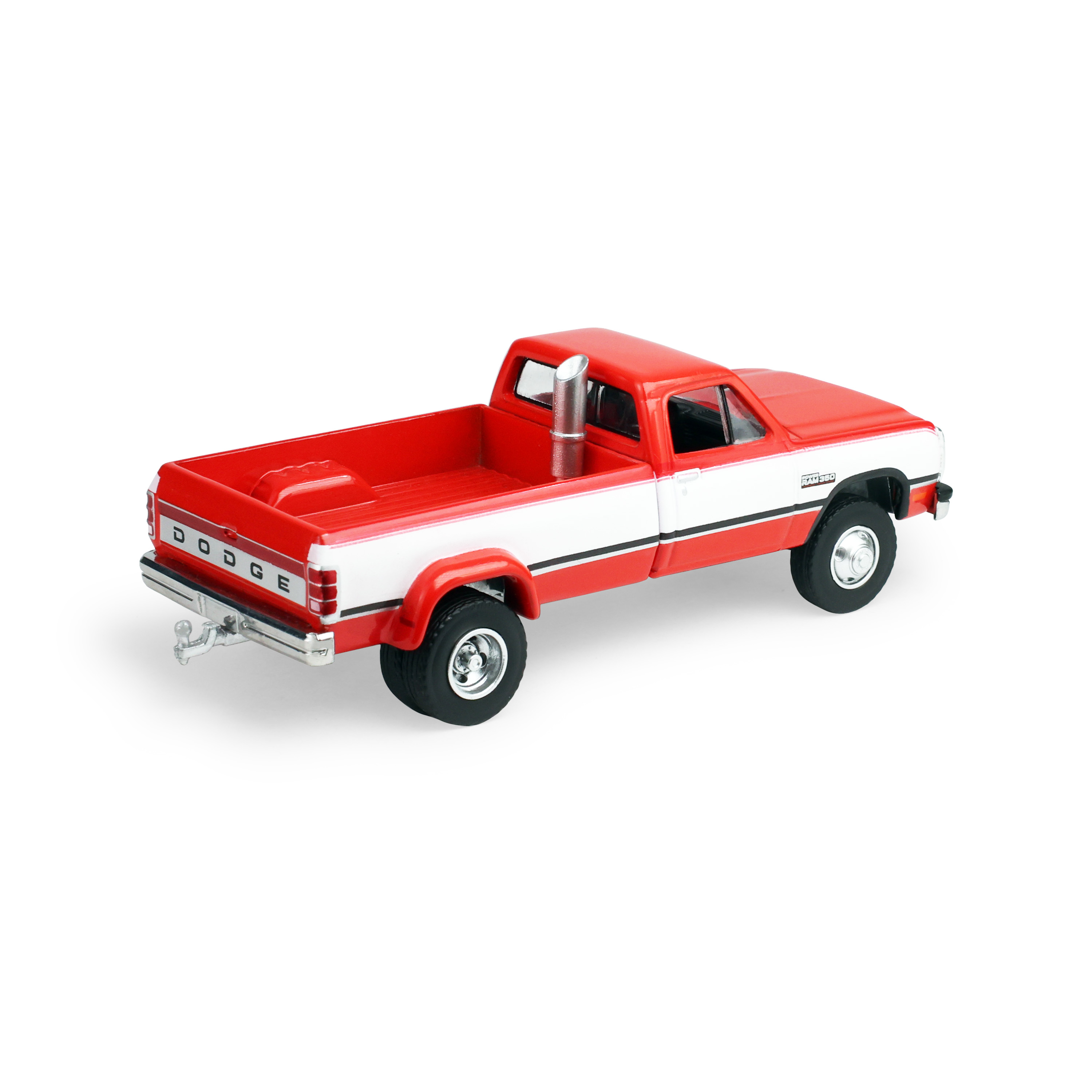 Dodge Ram D350 Dually 1993 With Exhaust & Bumper Weights *Dually Drivers Series 17* red/white 1:64 Greenlight
