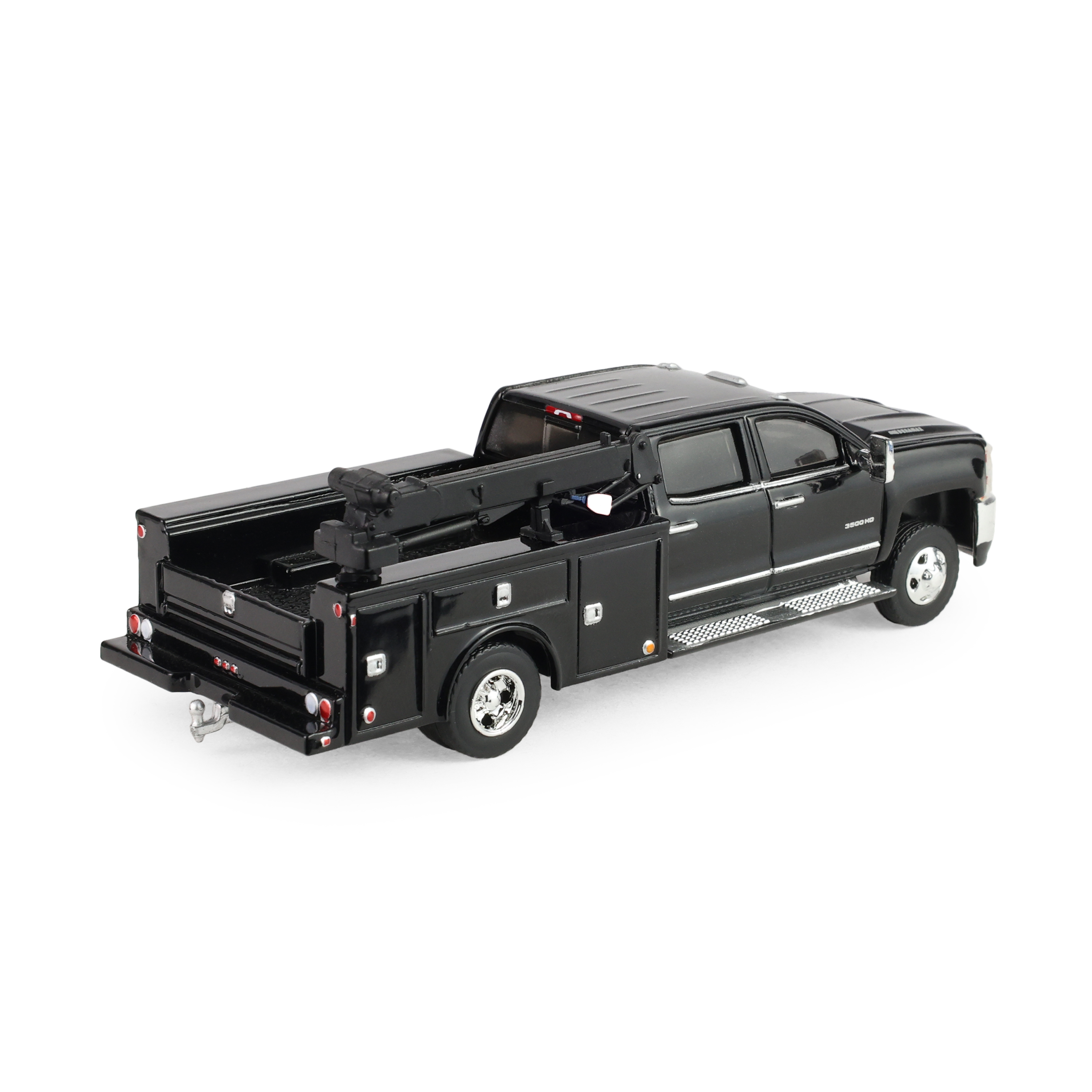 Chevrolet Silverado 3500 Dually Crane Truck 2016 *Dually Drivers Series 17* black 1:64 Greenlight