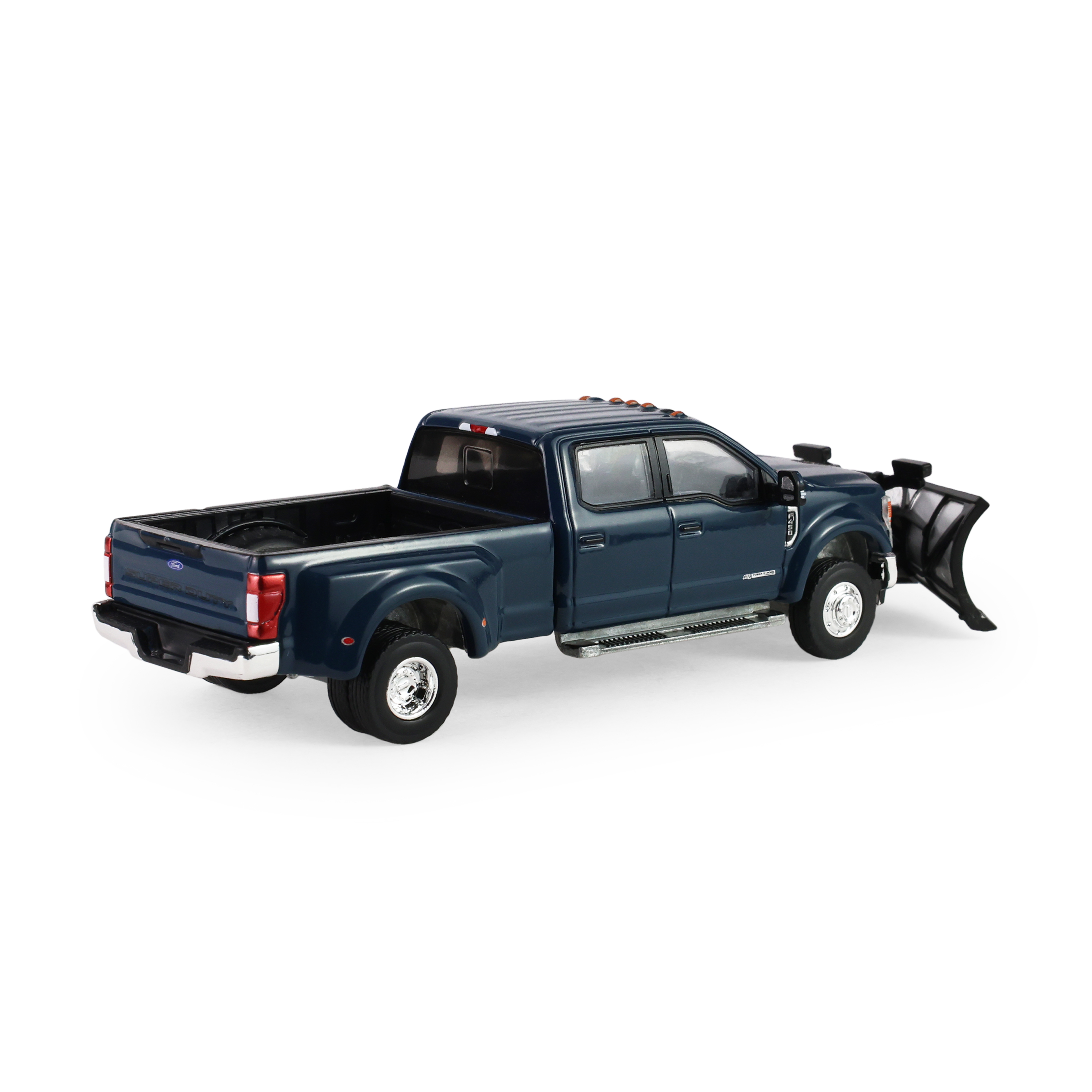 Ford F-450 Dually 2022 With Snow Plow *Dually Drivers Series 17* antimatter blue 1:64 Greenlight