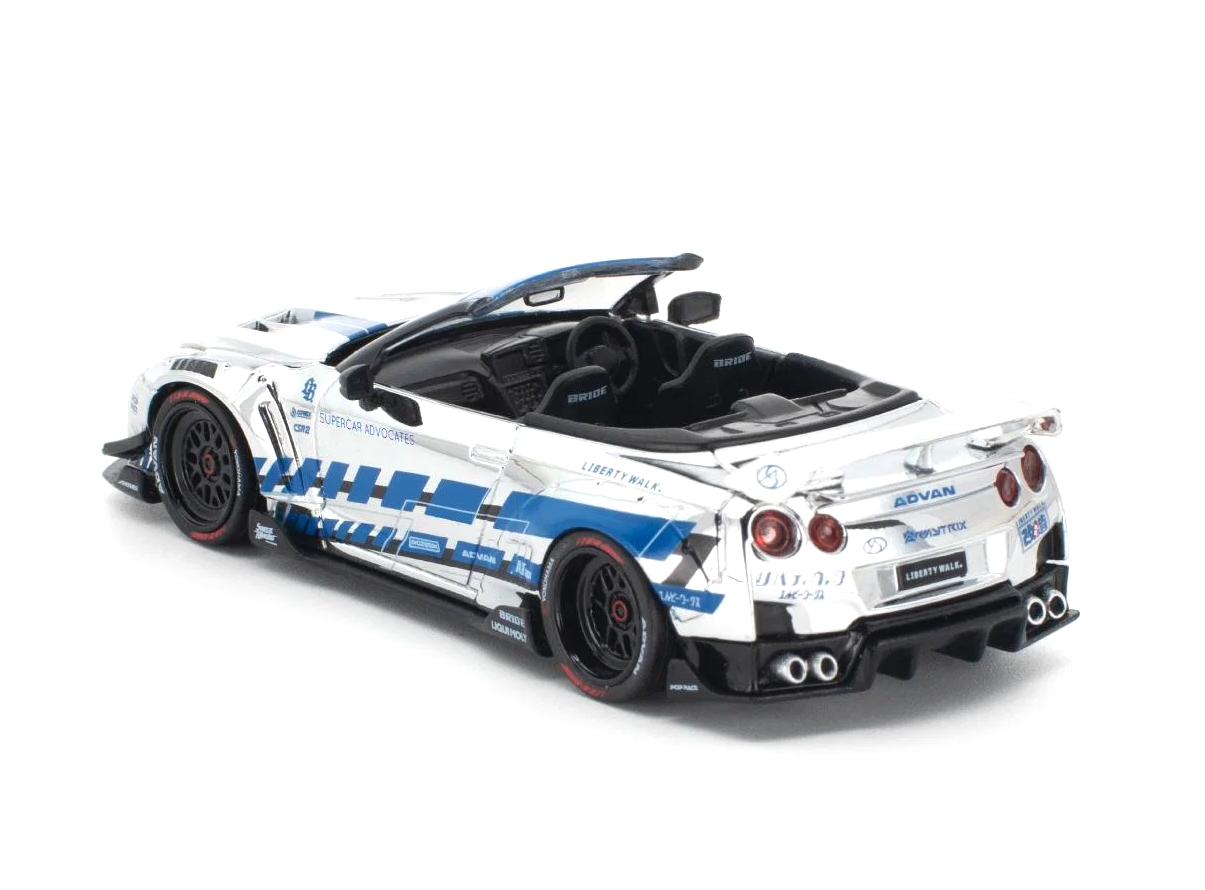 LB-Works 35 Final Edition silver/blue chrome 1:64 Pop Race Limited
