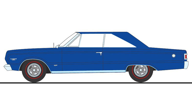 Plymouth Belvedere GTX Coupe 1967 blue 1:18 Acme Diecast