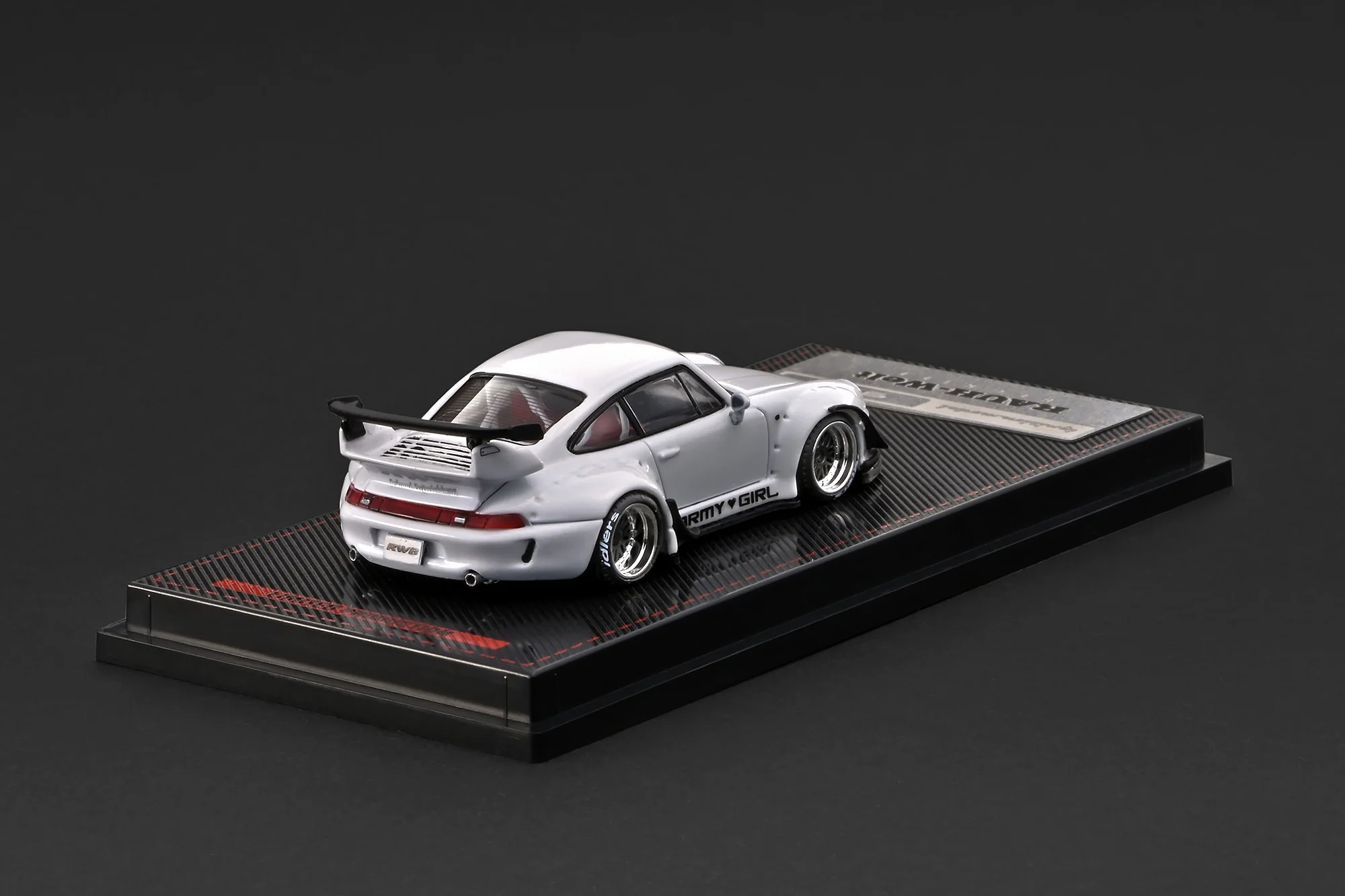 Porsche RWB 993 white metallic 1:64 Ignition Model