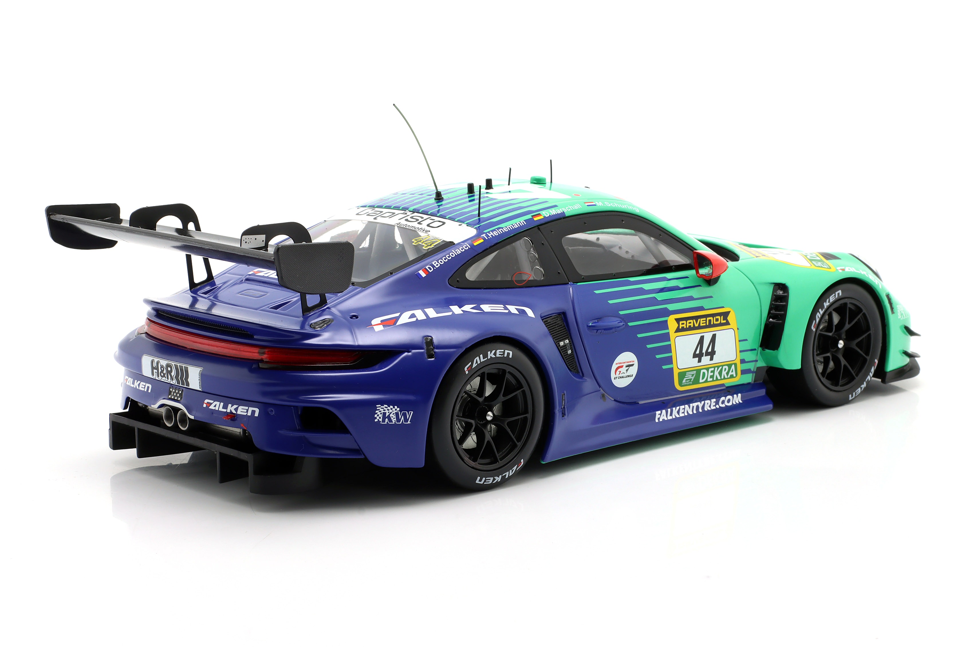 Porsche 911 GT3 R Falken Motorsports #44 Boccolacci/Heinemann/Marschall/Schuring 24H Nürburgring 2025 1:18 Ixo Models