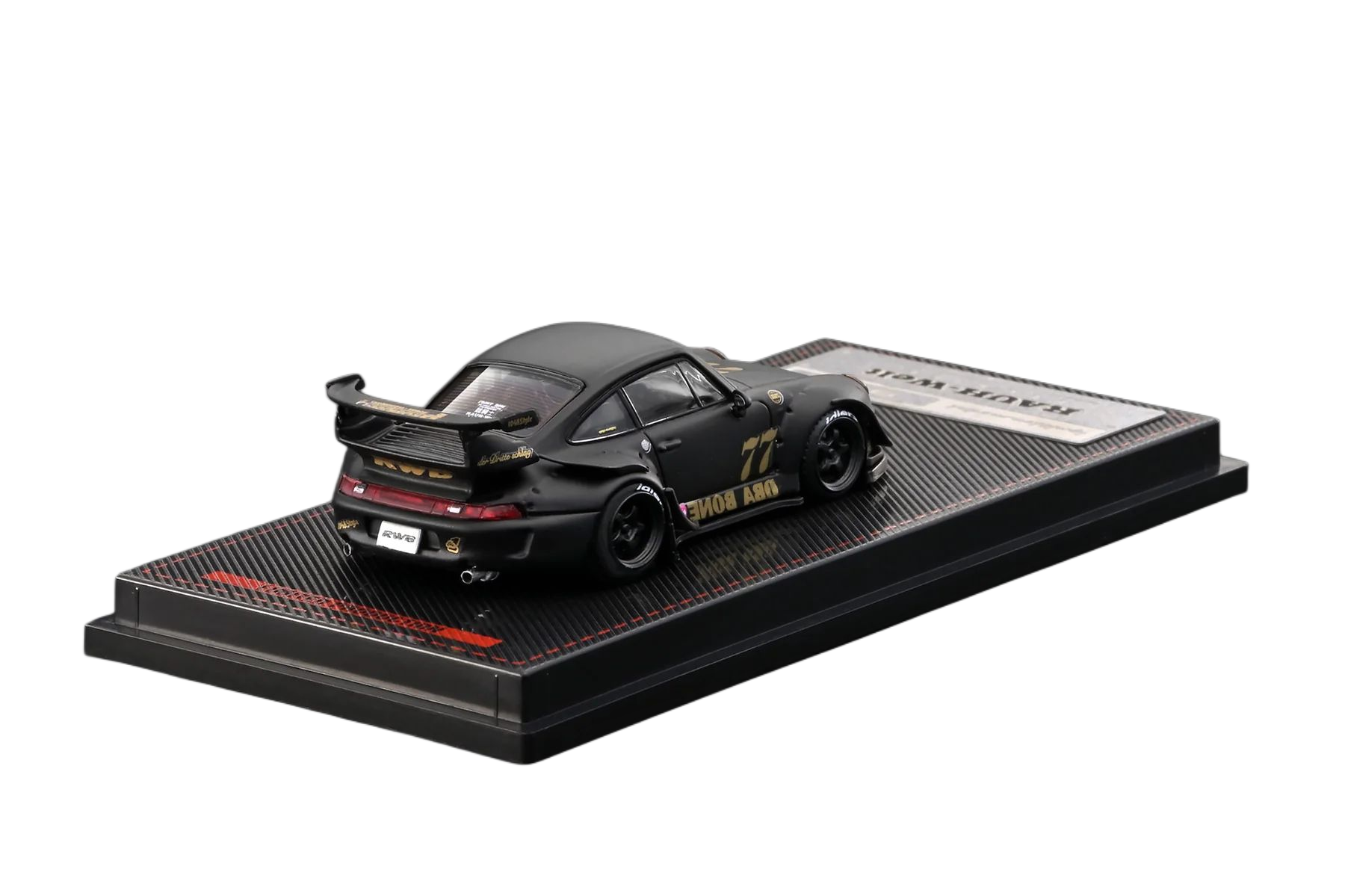 Porsche RWB 993 matte black 1:64 Ignition Model