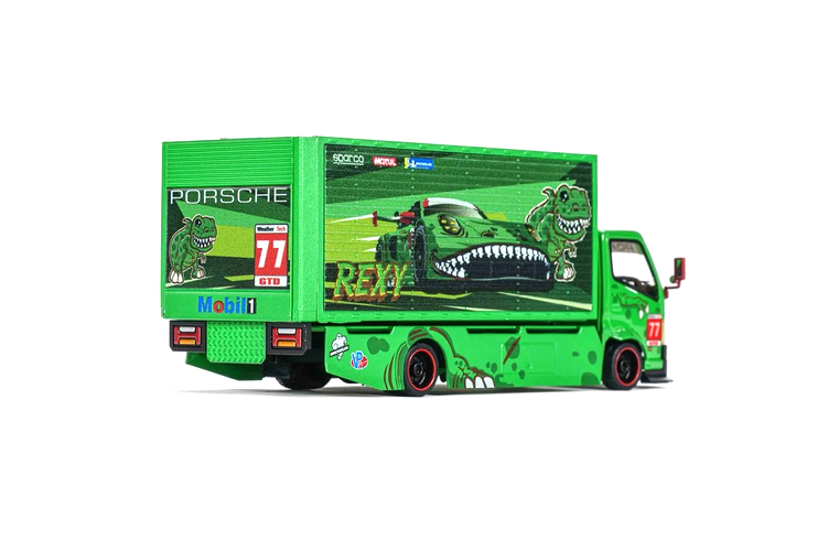 Custom Box Truck *Rexy* green 1:64 Mega Gear